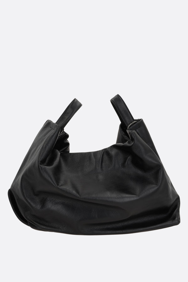 Tulips grainy leather handbag