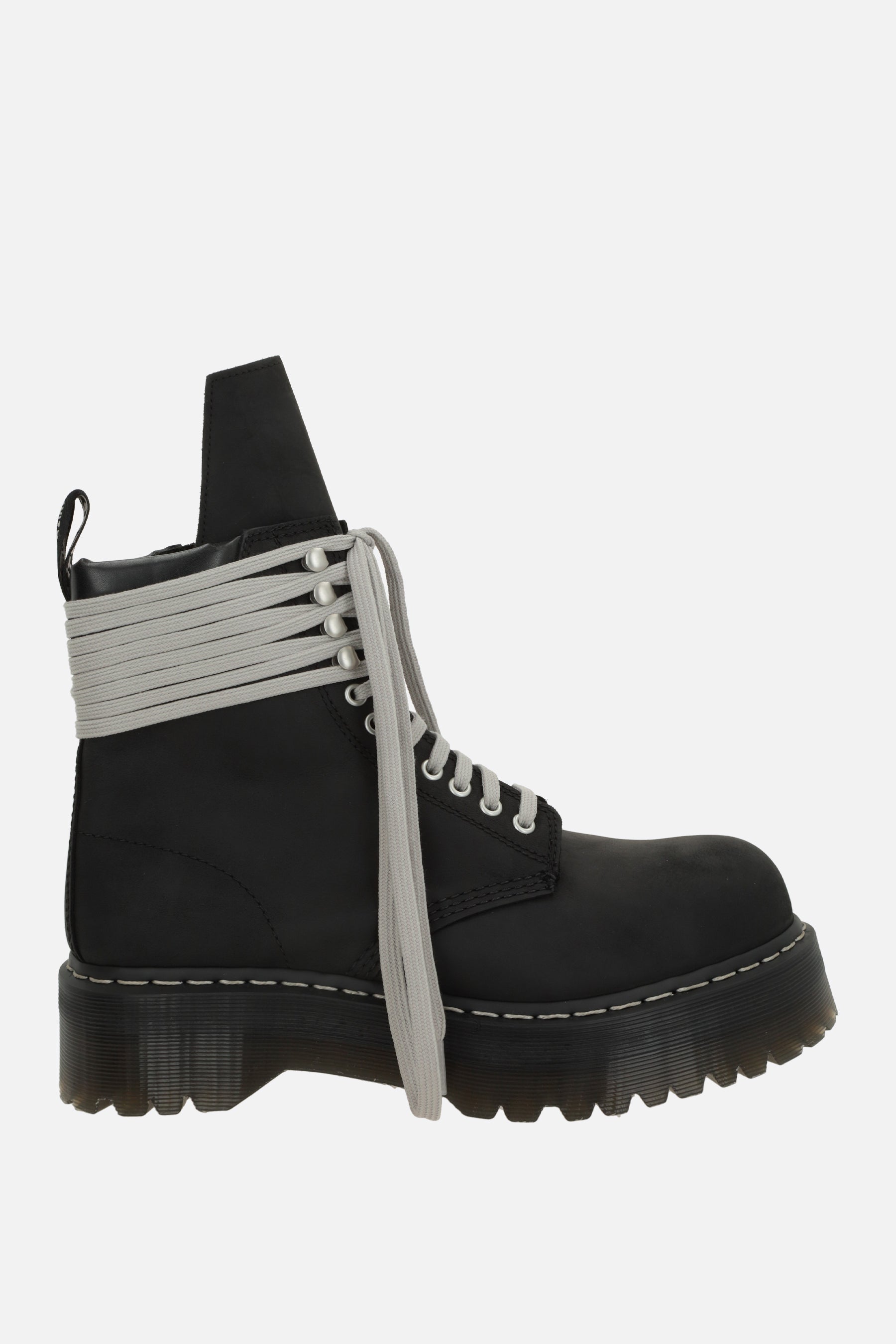 Quad Sole Steel Toe combat boots in nubuck