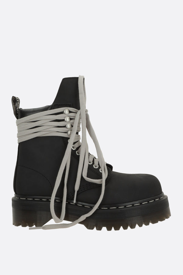 Quad Sole Steel Toe combat boots in nubuck