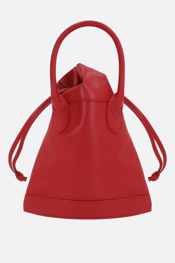 faux leather mini bucket bag