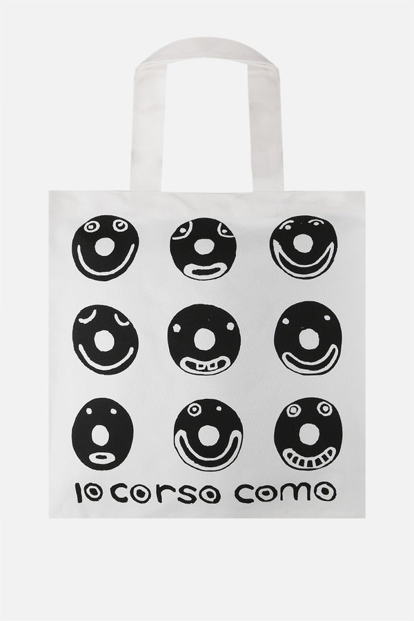 Smile canvas shopping bag