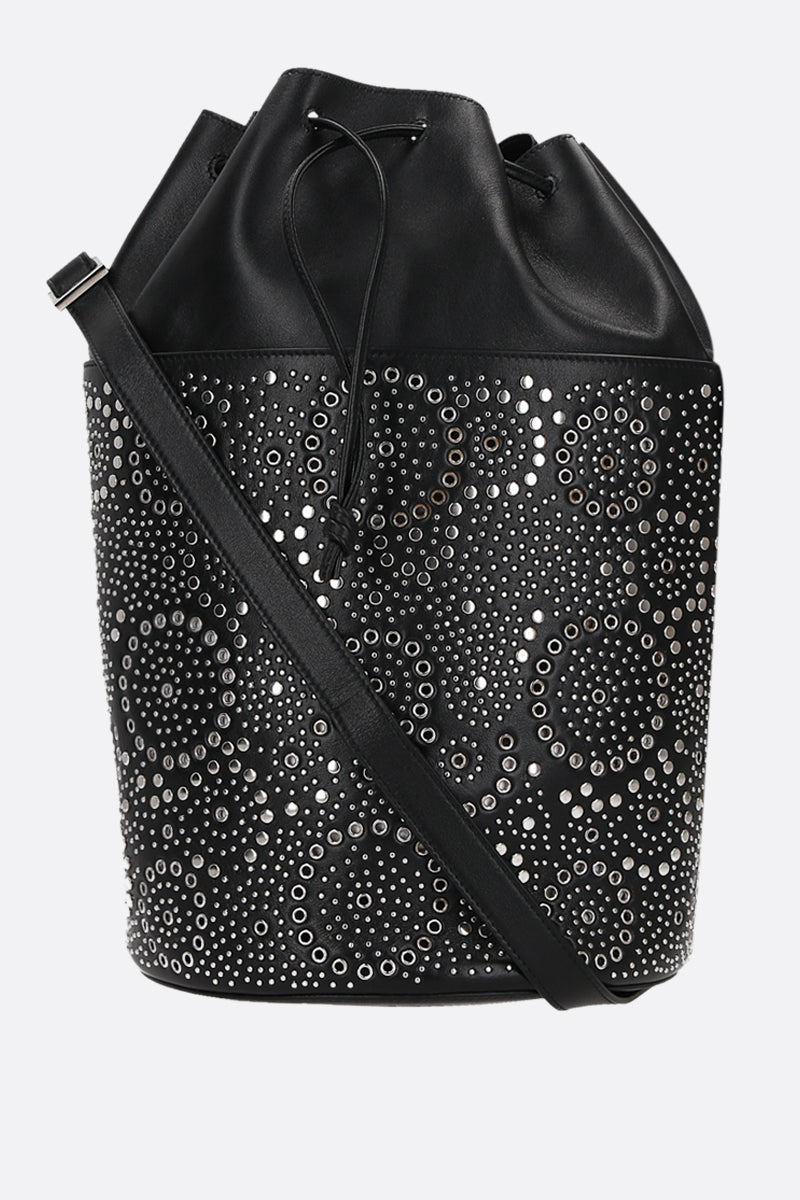 Canopus studded leather bucket bag