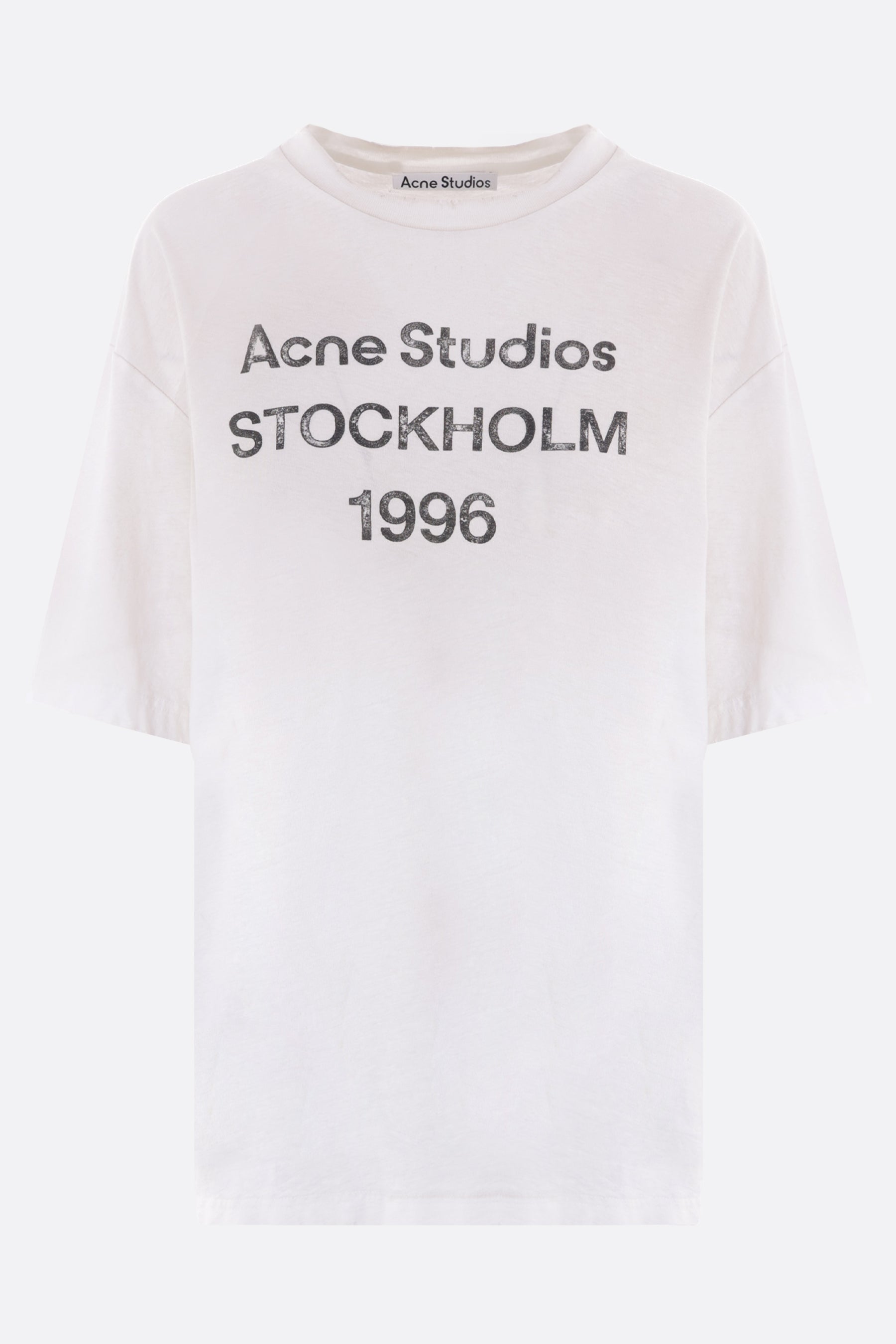 t-shirt in cotone e canapa stampa Acne Studios 1996