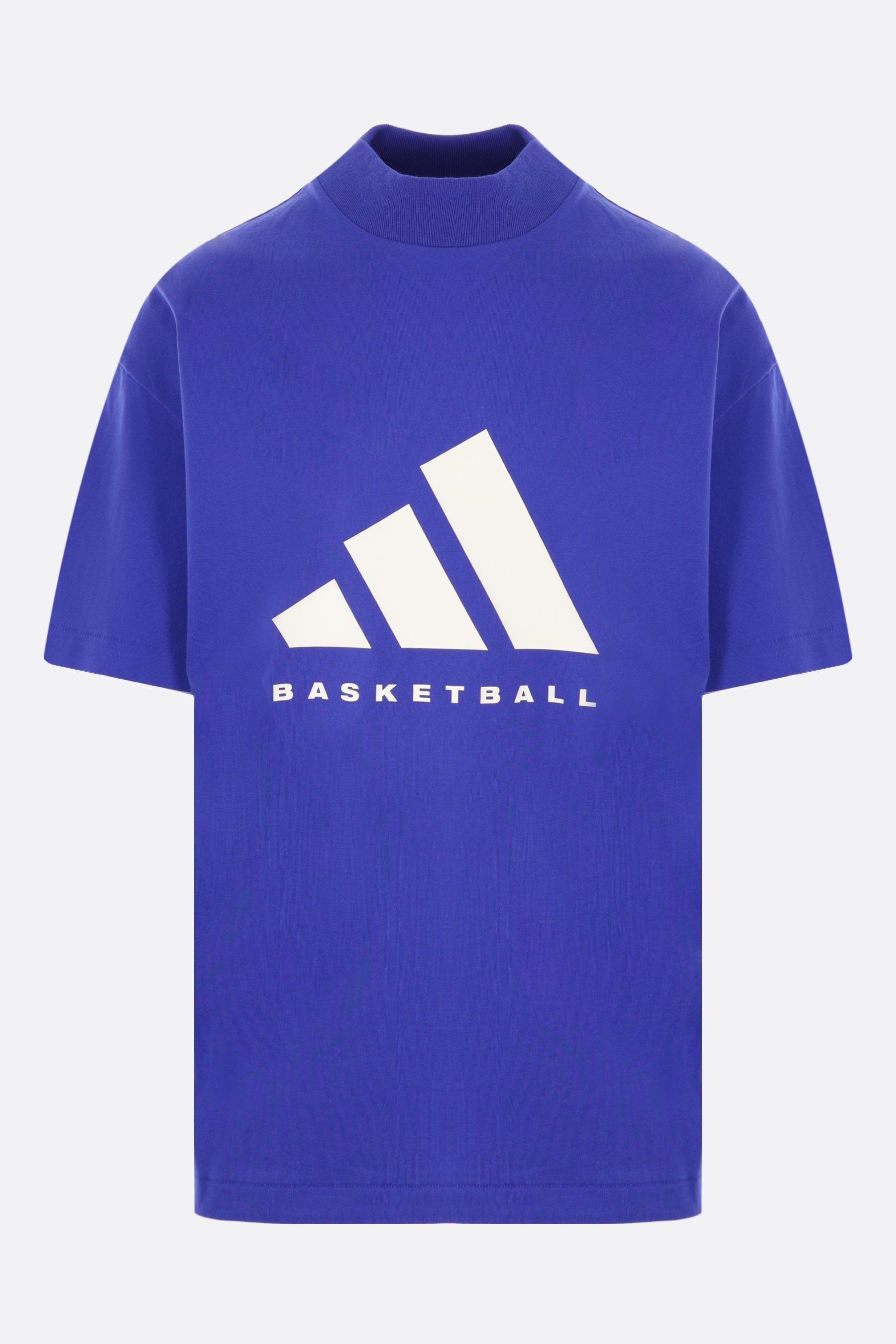 t-shirt oversize in cotone stampa logo Adidas Basketball 001