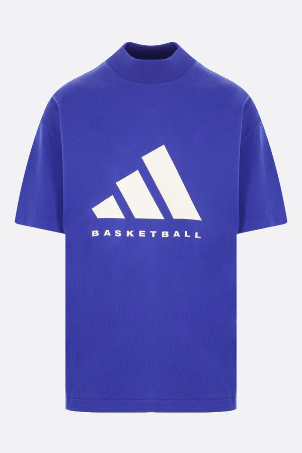Adidas Basketball 001 logo printed cotton oversized t-shirt