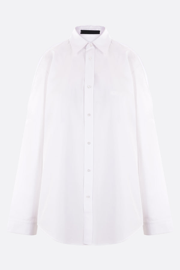 poplin shirt with cut-out