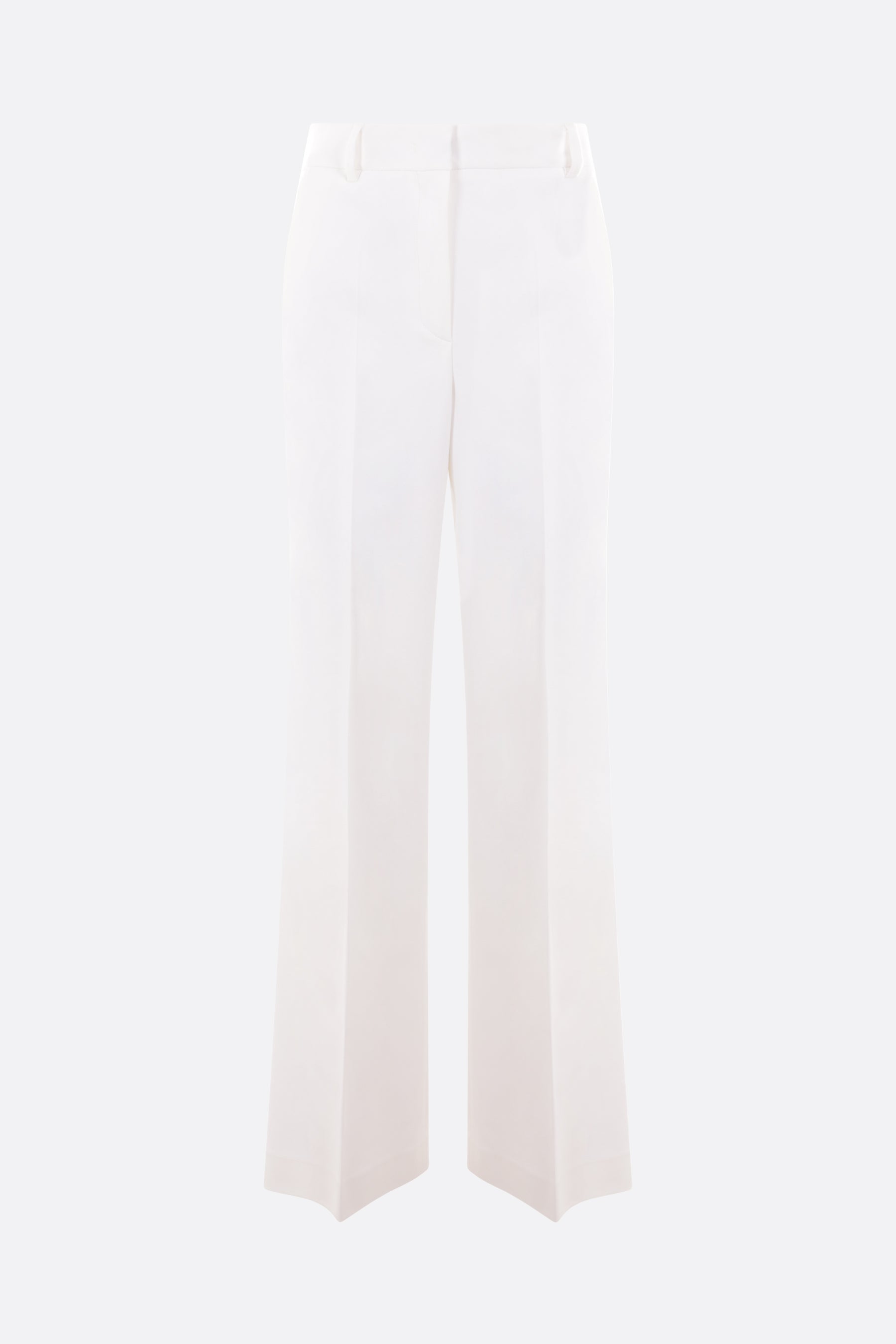 high-waisted flared twill pants