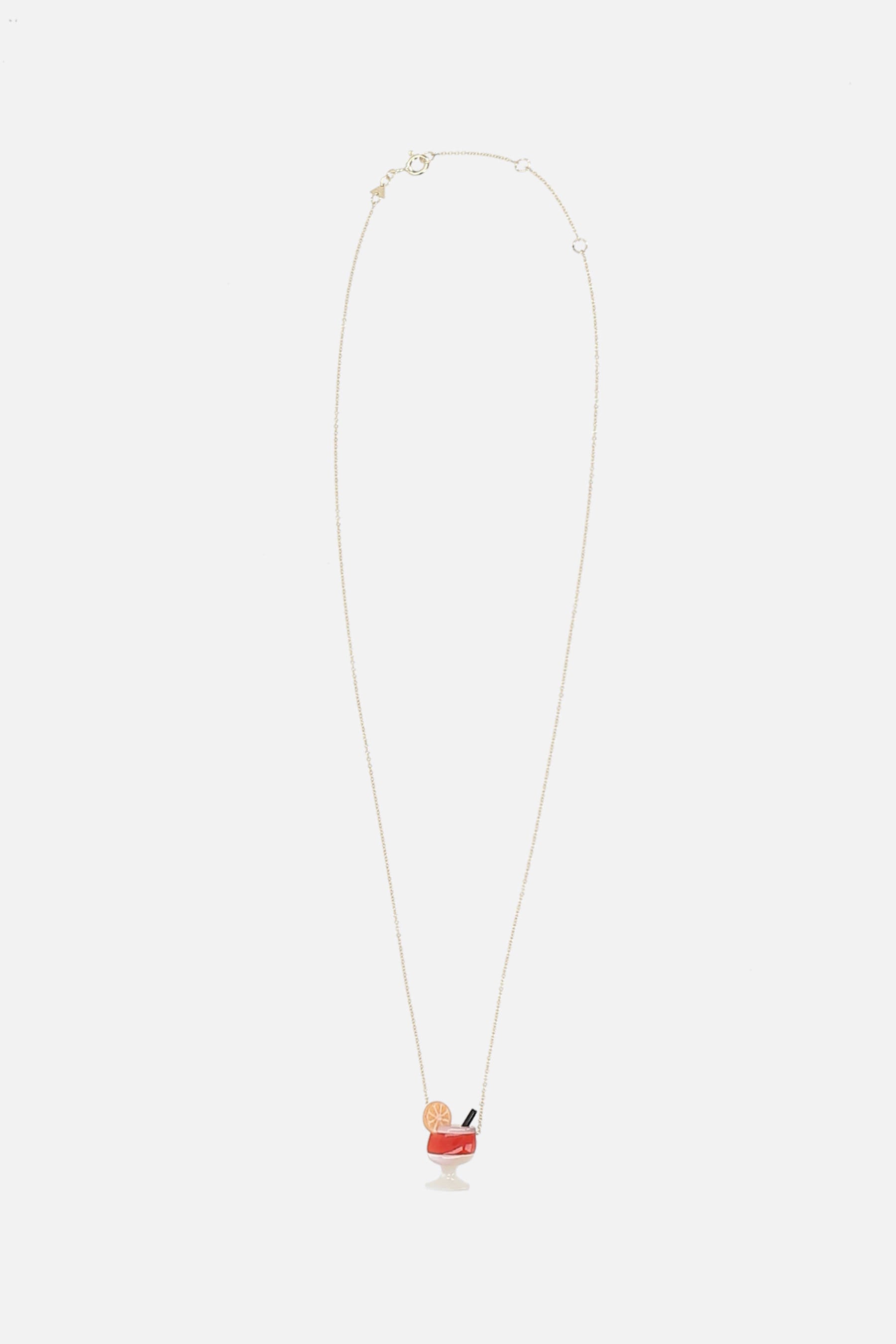 Cocktail yellow gold necklace