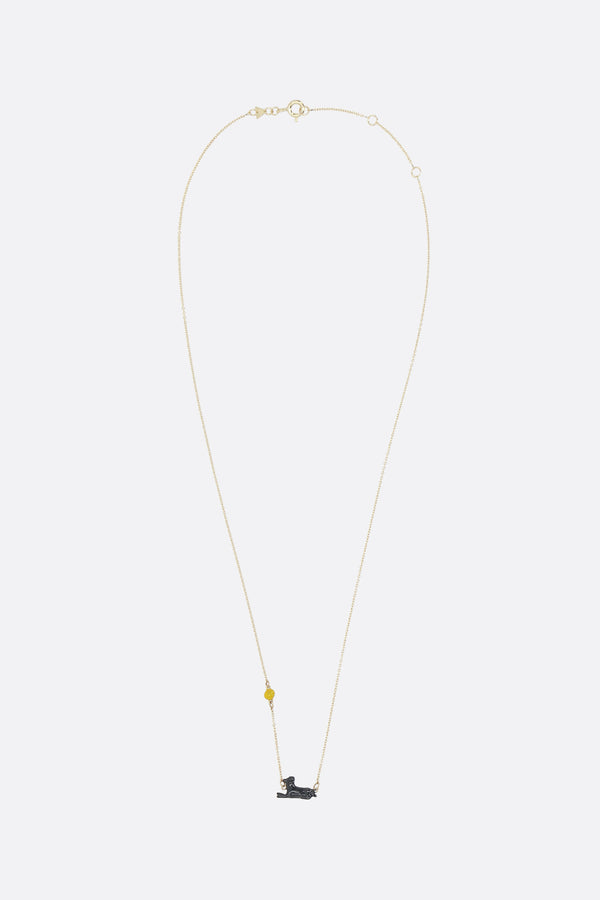 Perrito Pelota yellow gold necklace