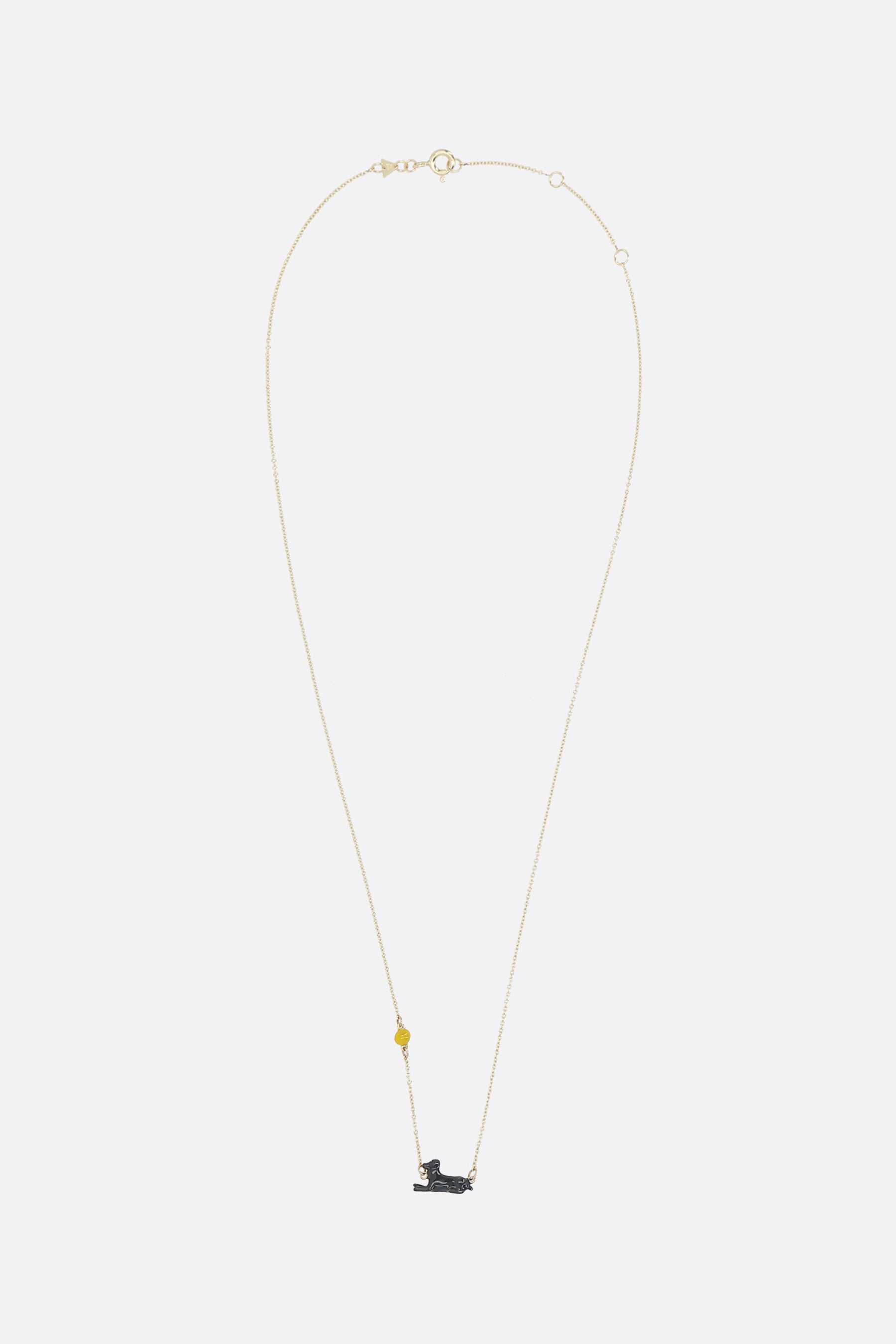 Perrito Pelota yellow gold necklace