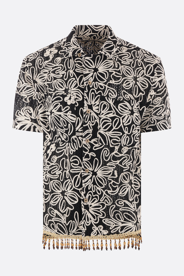 White Floral Shirt by Andersson Bell on Sale