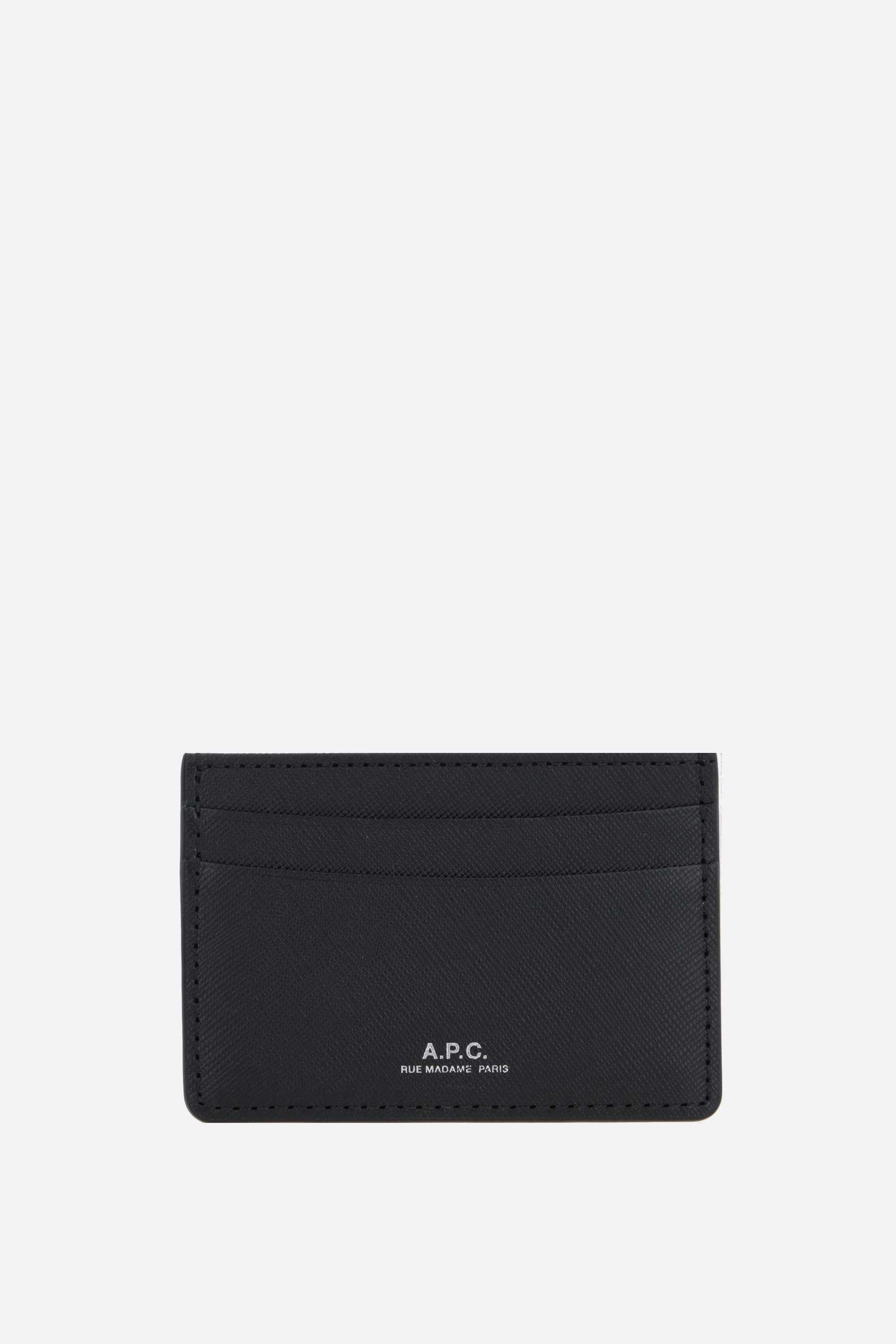 Andre textured leather card case