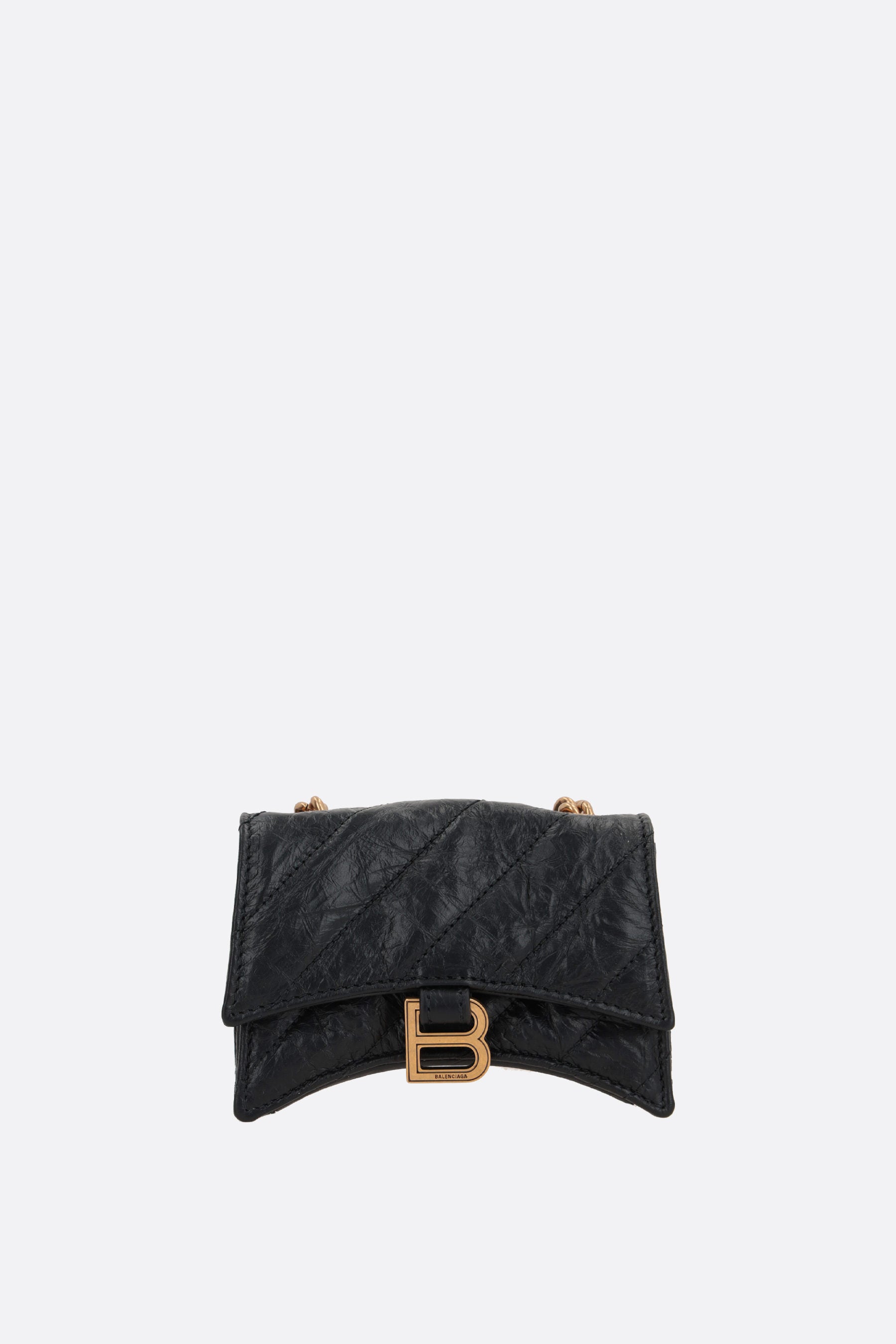 Crush mini shoulder bag in quilted Crush leather