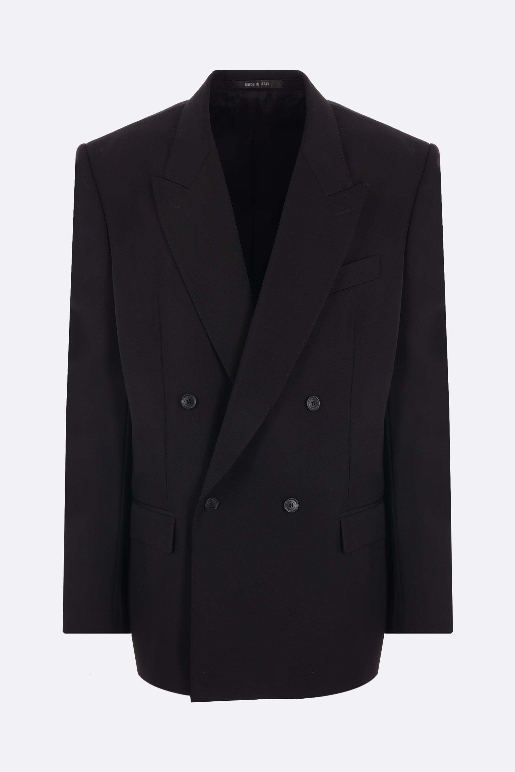 double-breasted wool jacket