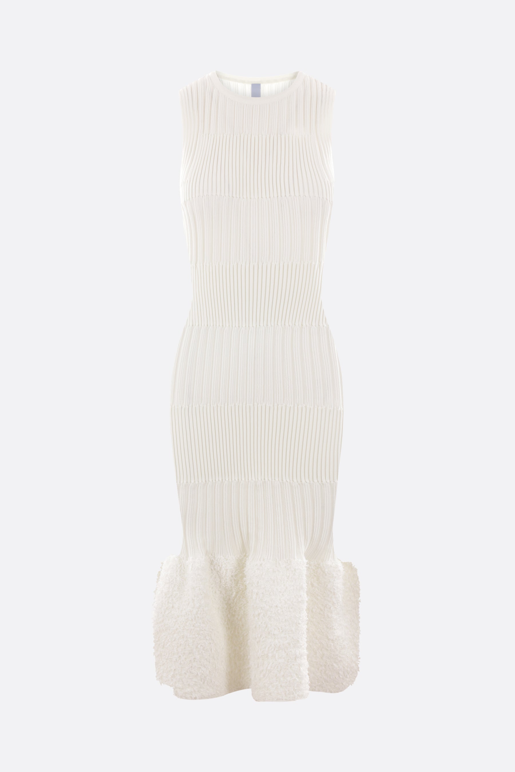 Fluted Reef mermaid sleeveless dress in technical knit