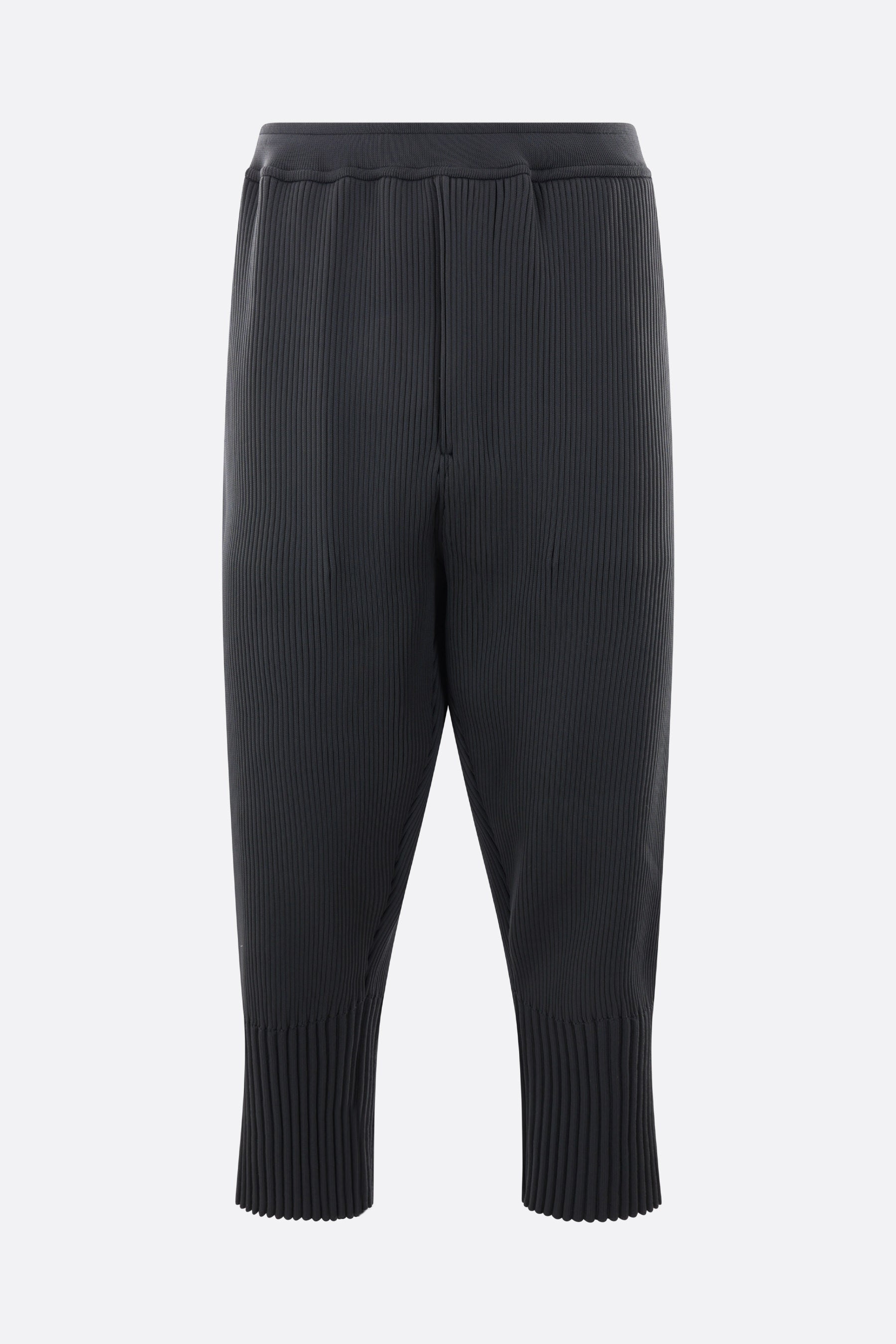 Fluted Tapered pants in ribbed recycled tecnical knit