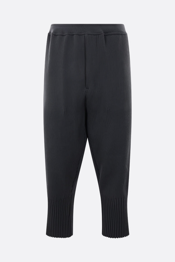 Fluted Tapered pants in ribbed recycled tecnical knit
