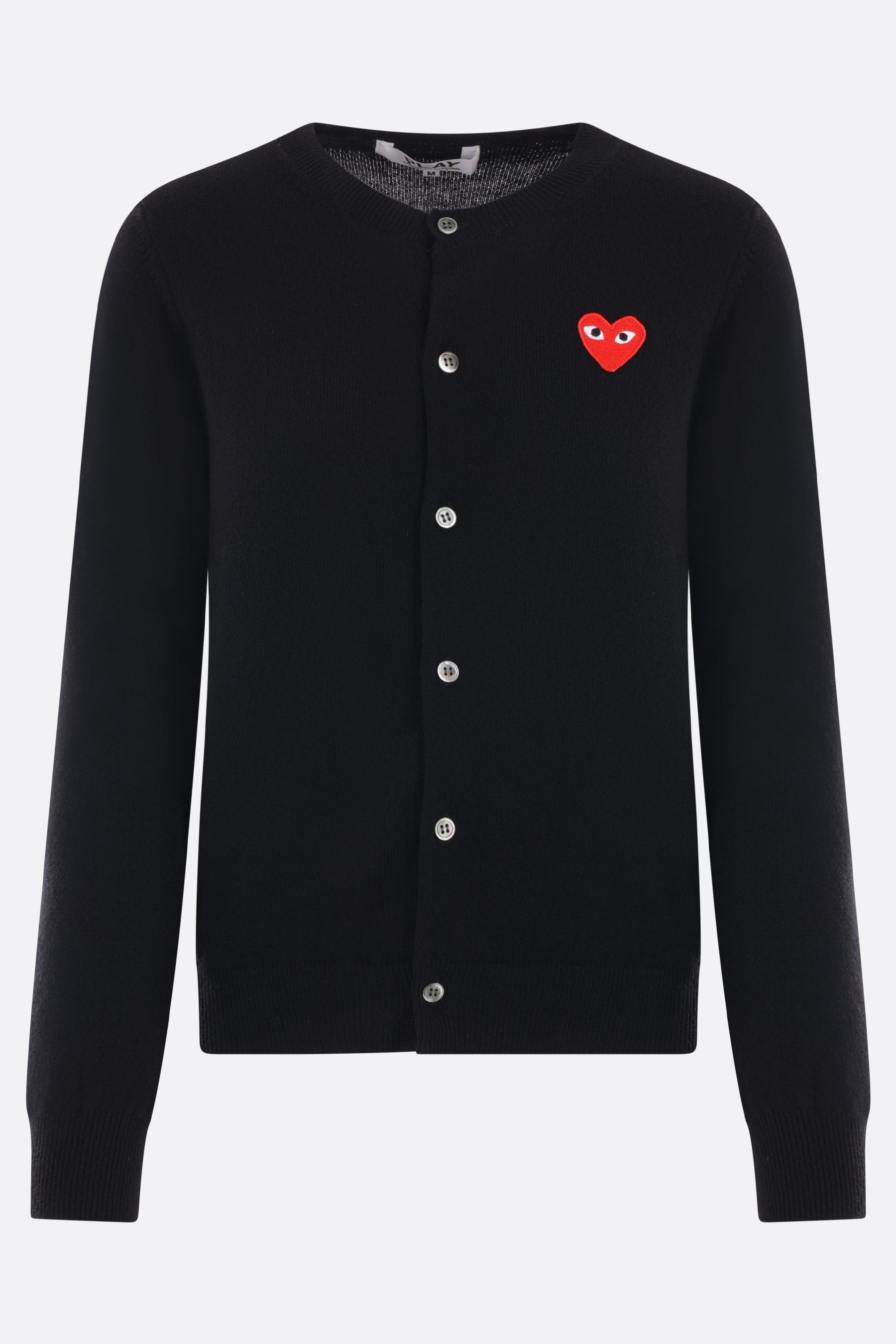 cardigan in lana patch logo Heart
