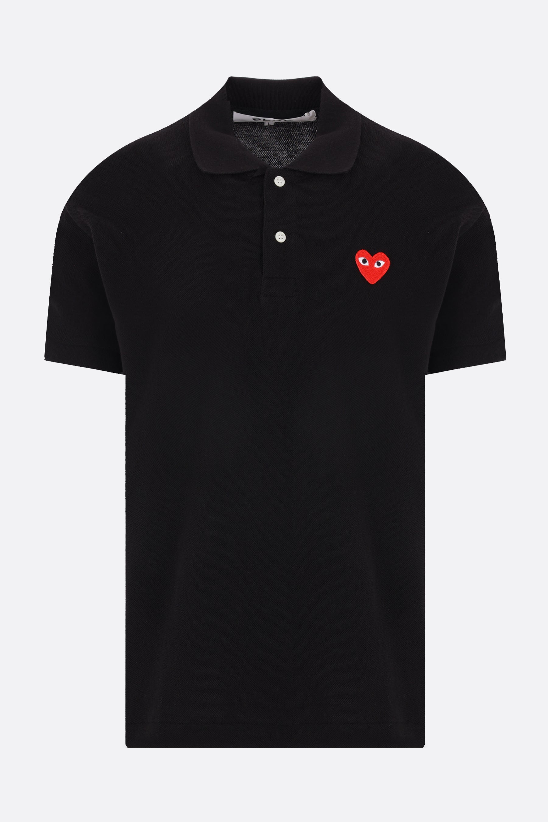 Heart logo patch piquet polo shirt