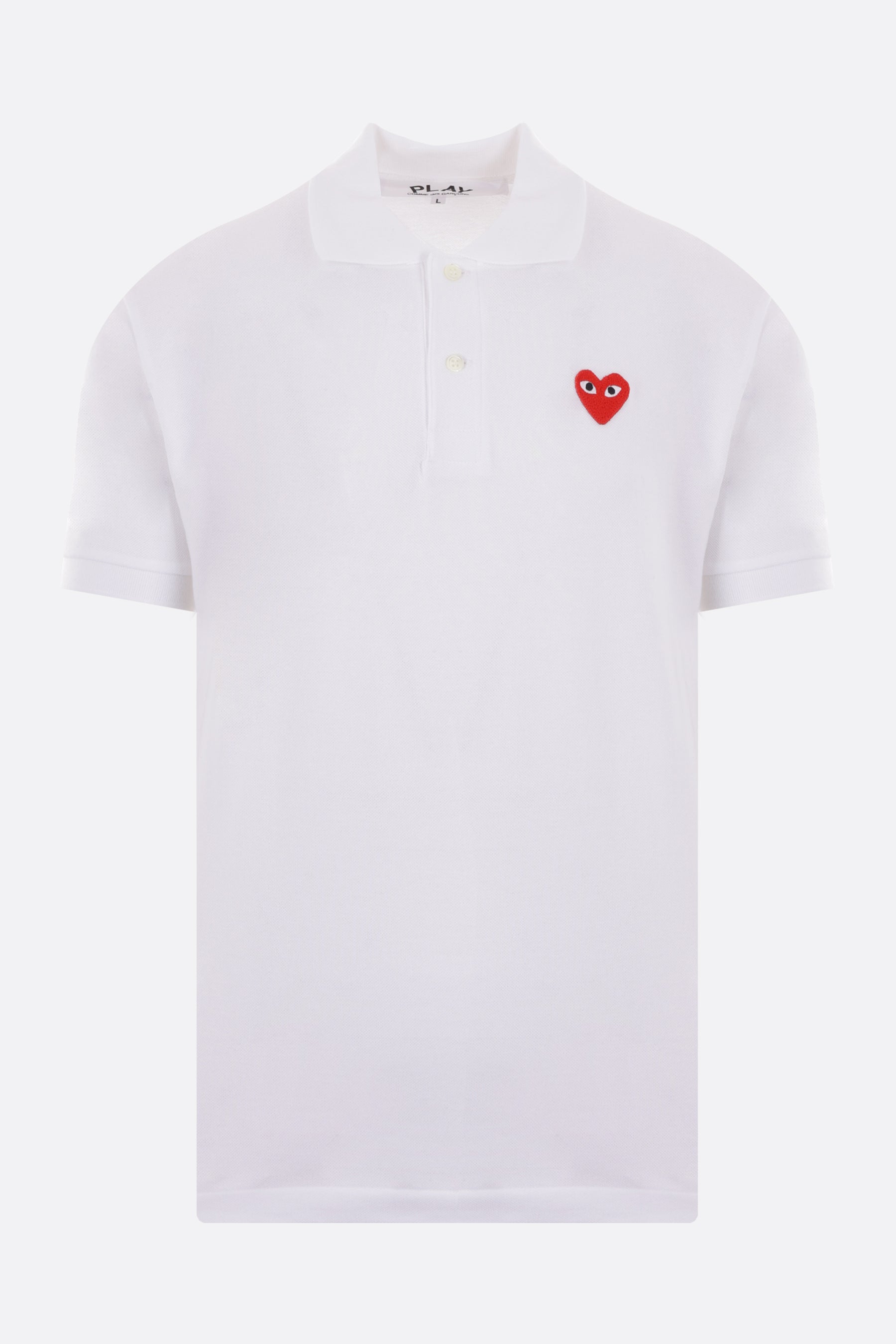Heart logo patch piquet polo shirt