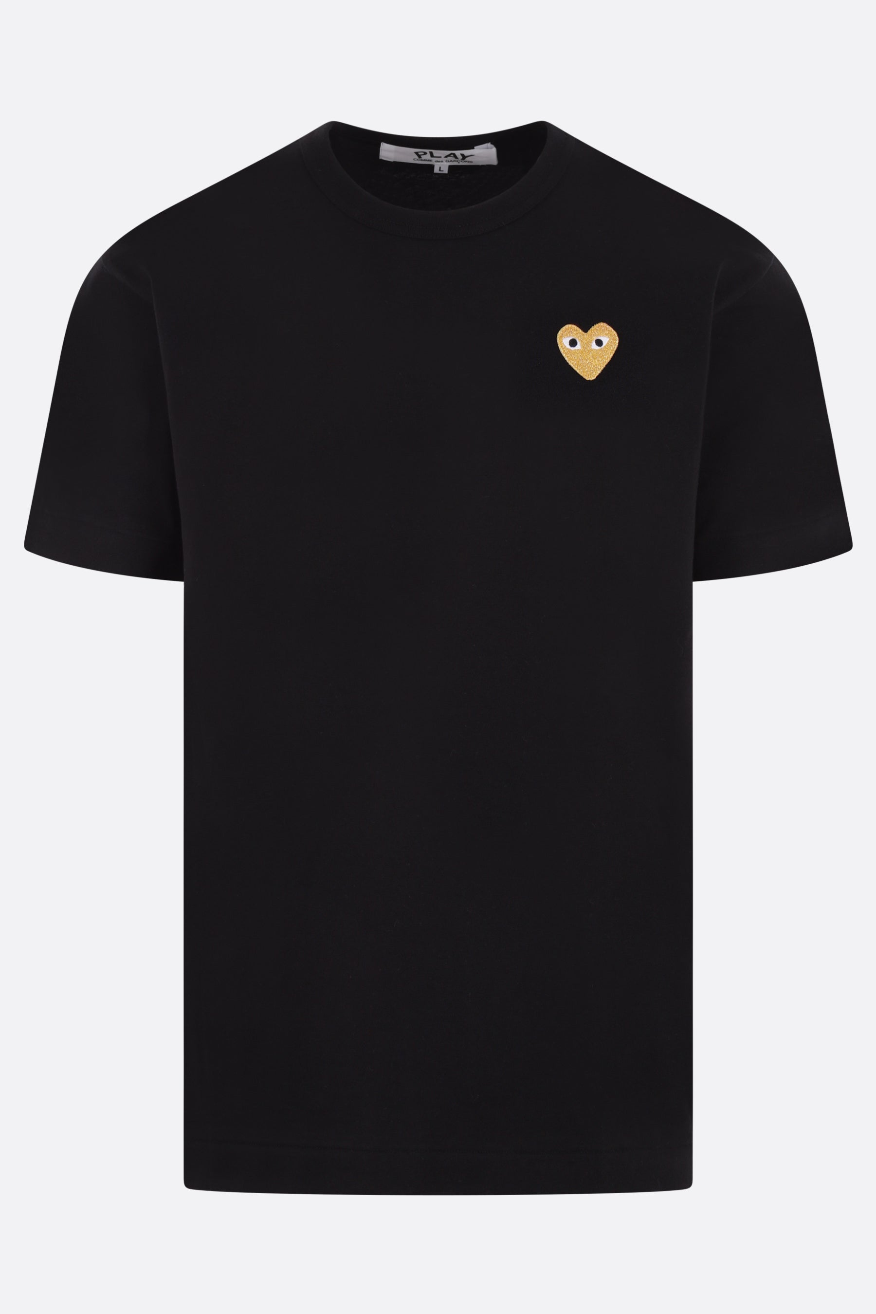 t-shirt in cotone patch logo Heart lamé