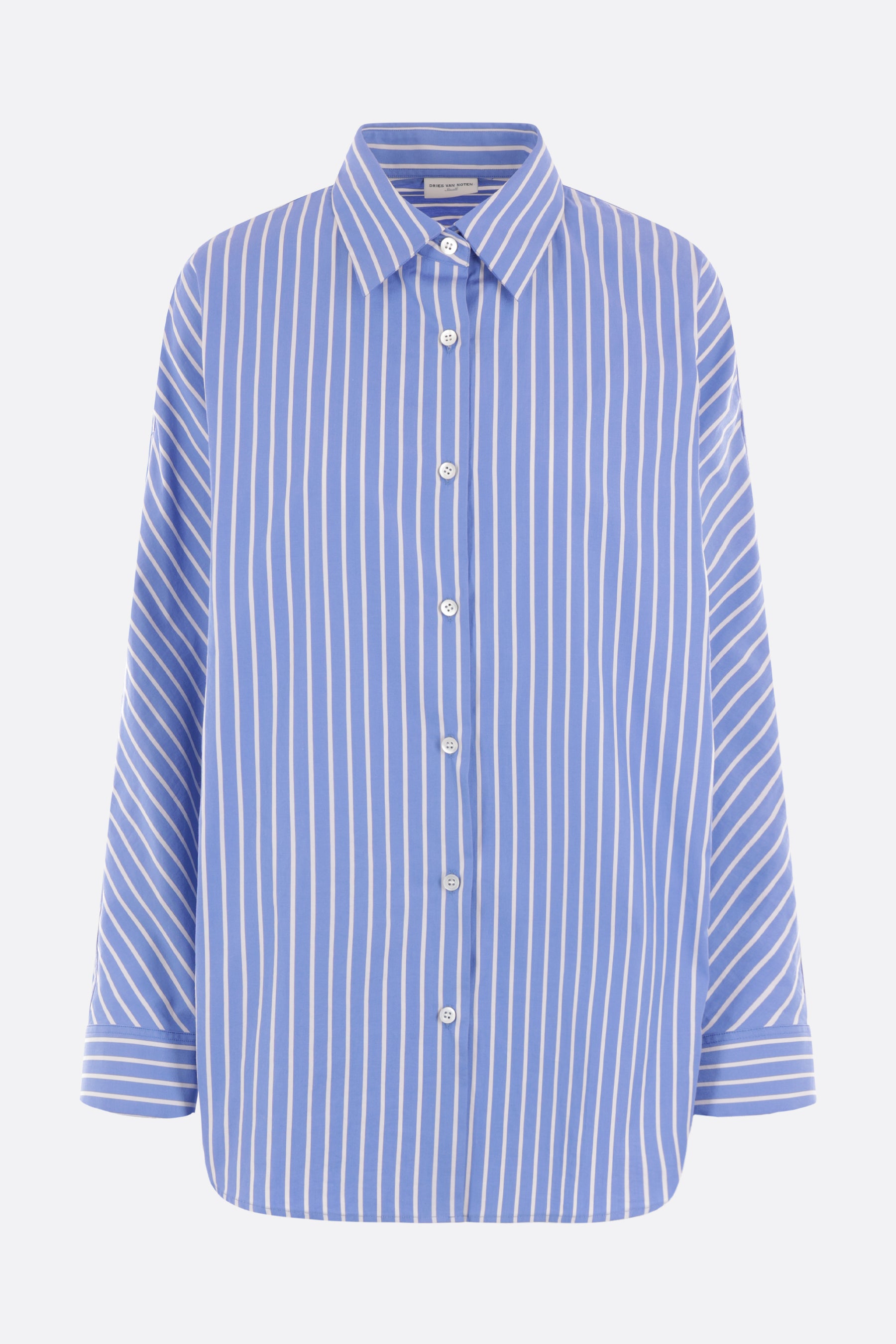 striped poplin oversized shirt