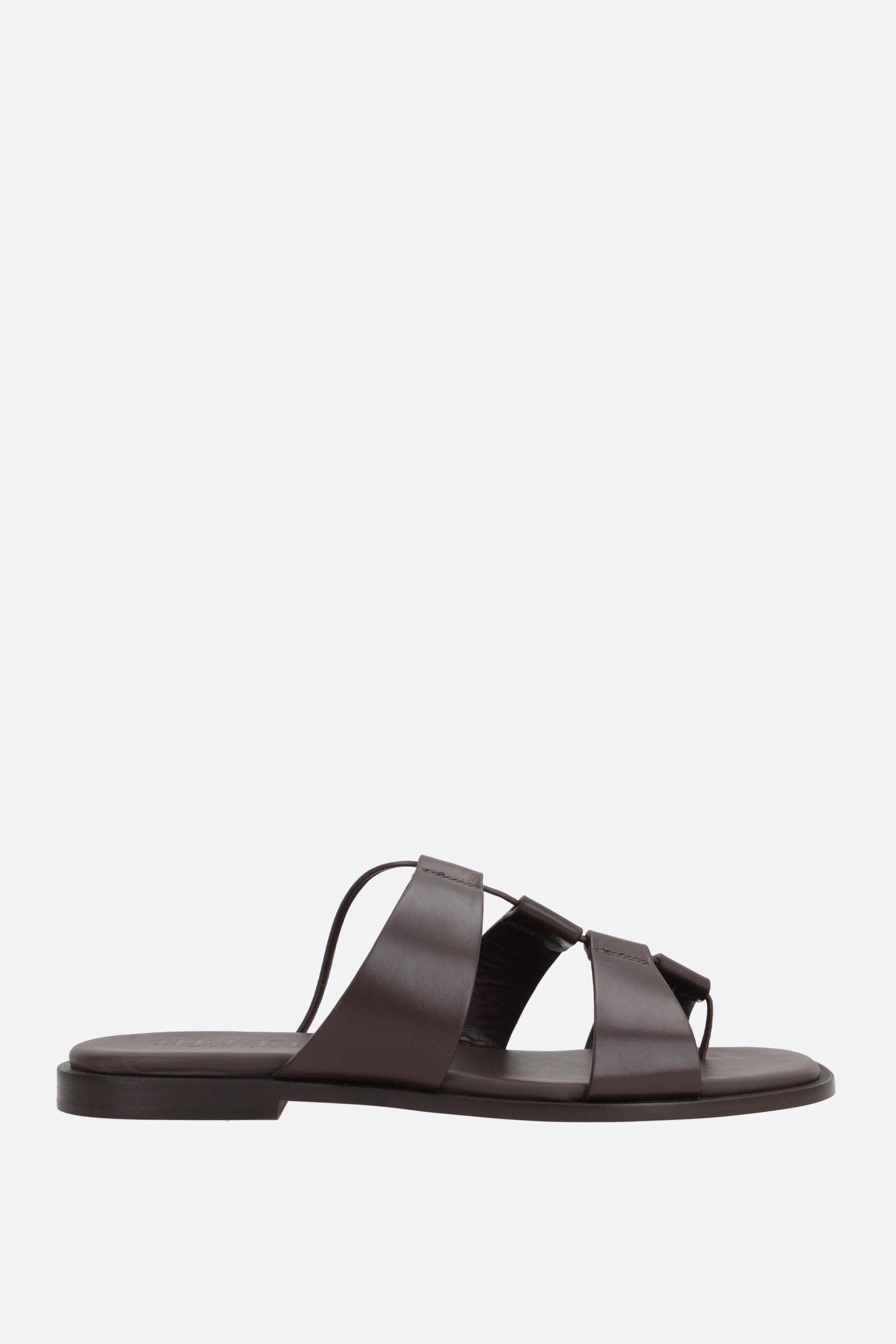 Lina smooth leather thong sandals