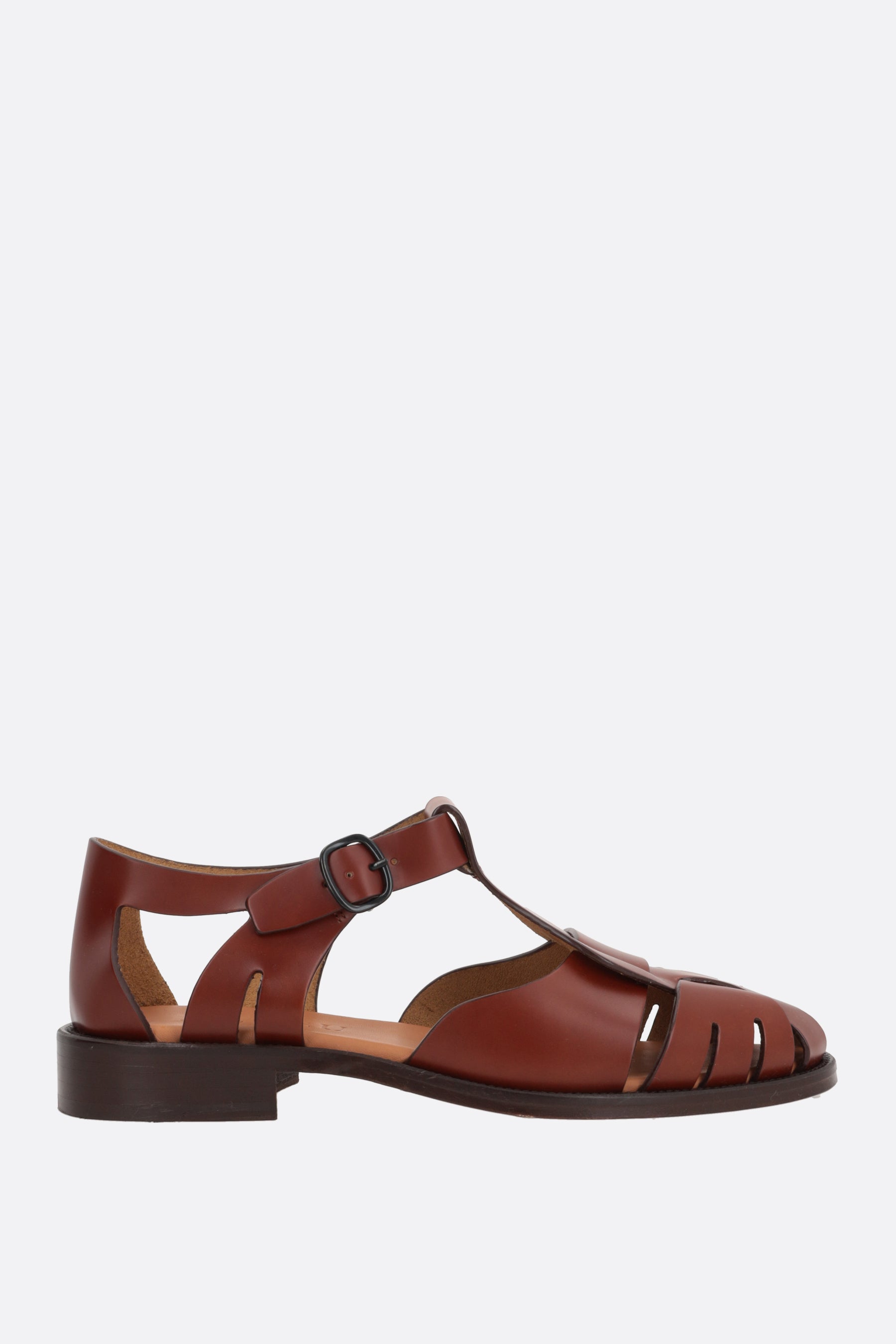 Pesca brushed leather flat sandals
