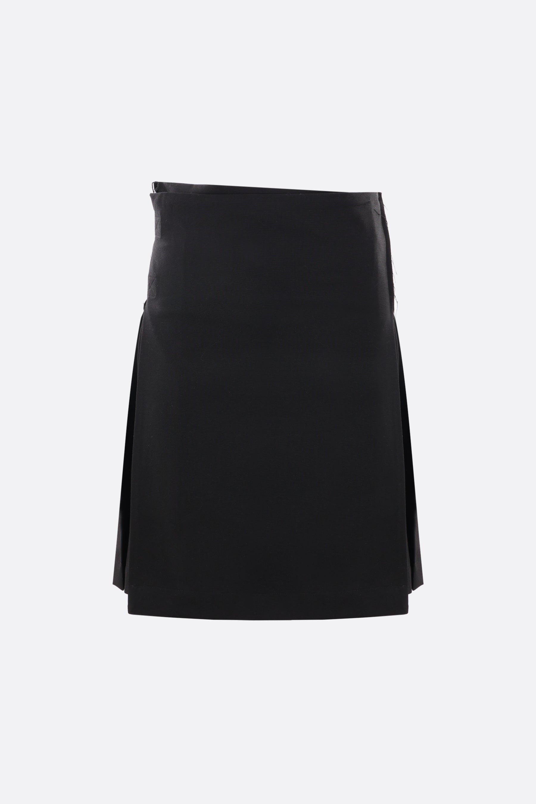 Cut Classic Kilt skirt in pleated wool and cotton