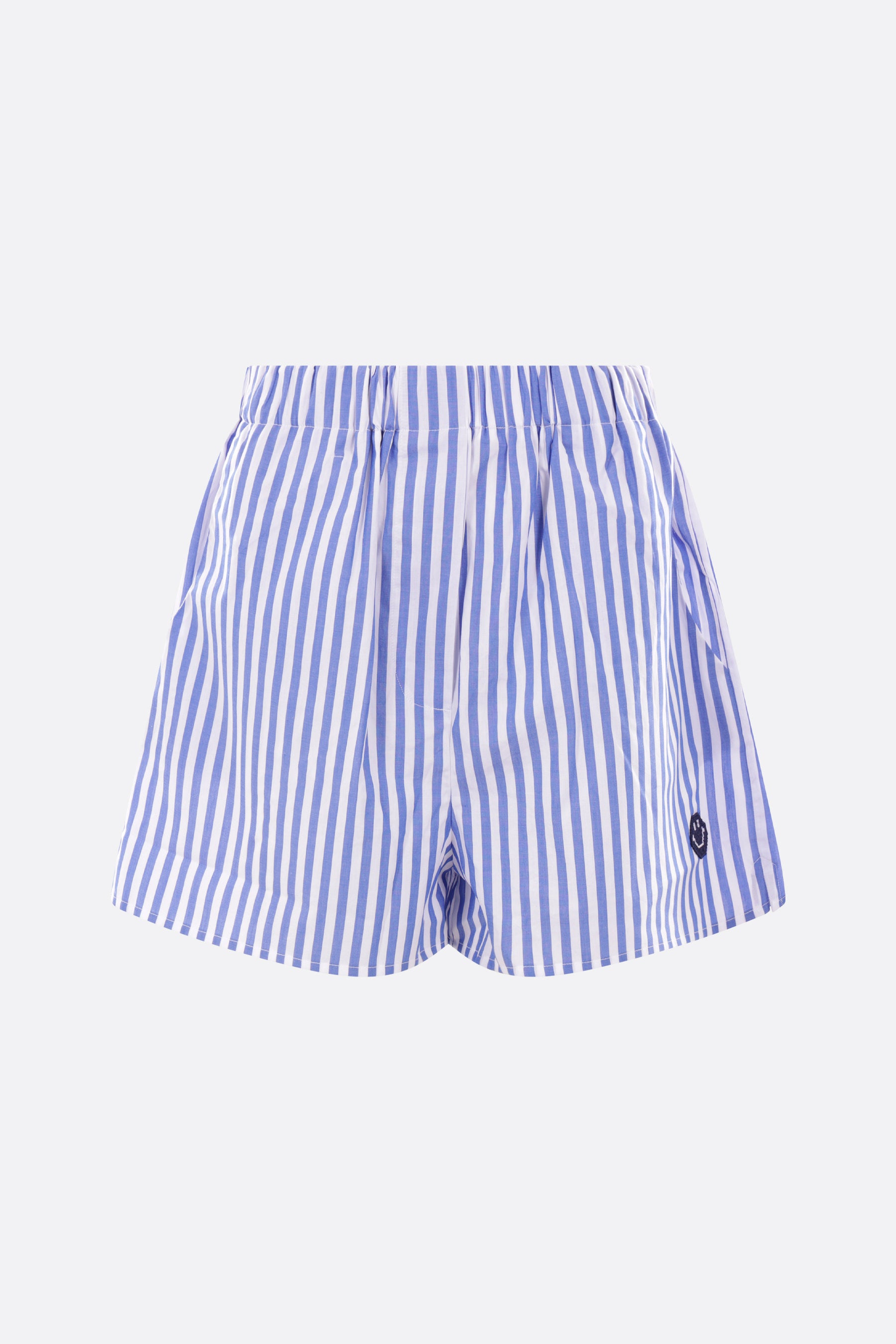 Sunbed striped poplin shorts