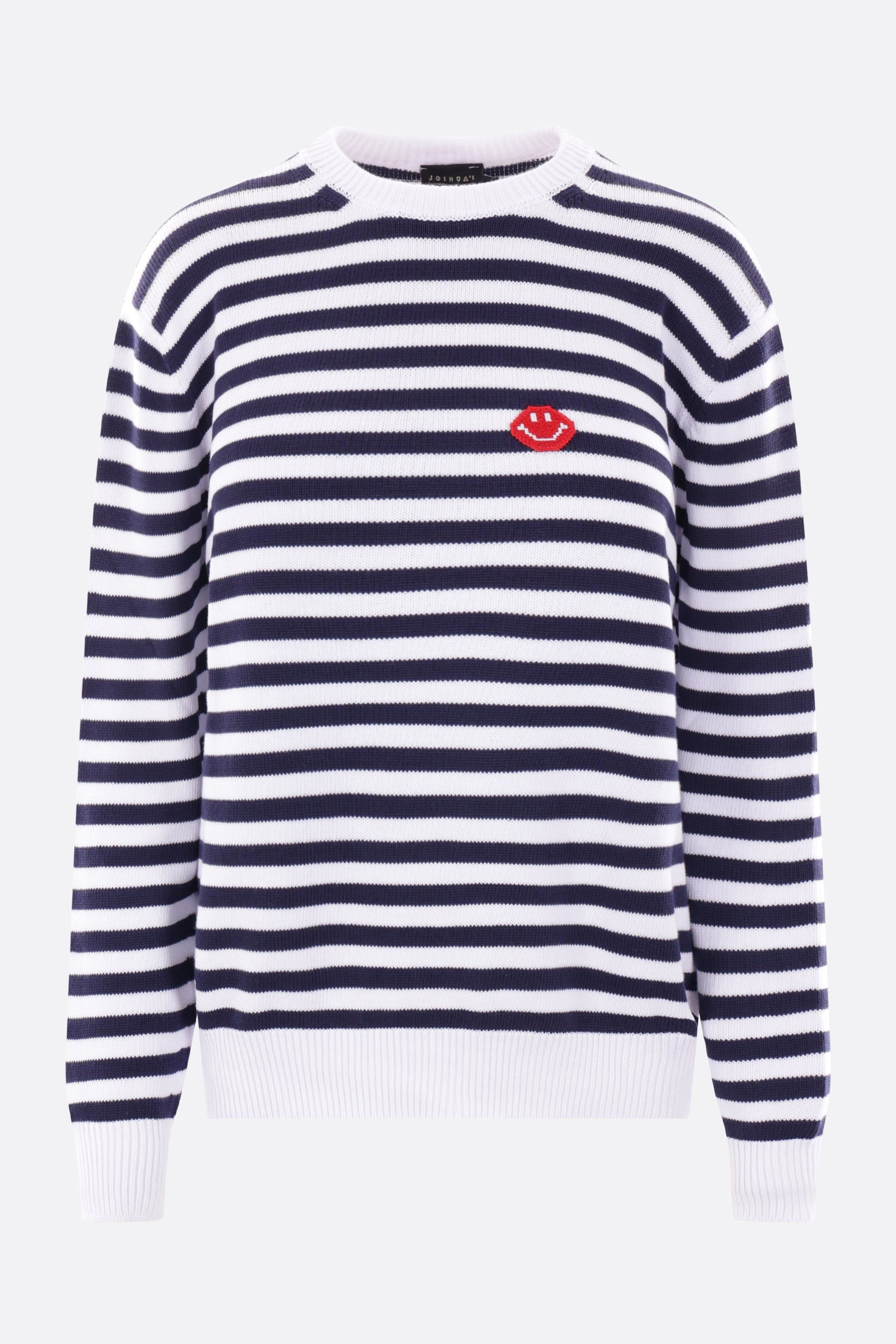 Pixel striped cotton pullover