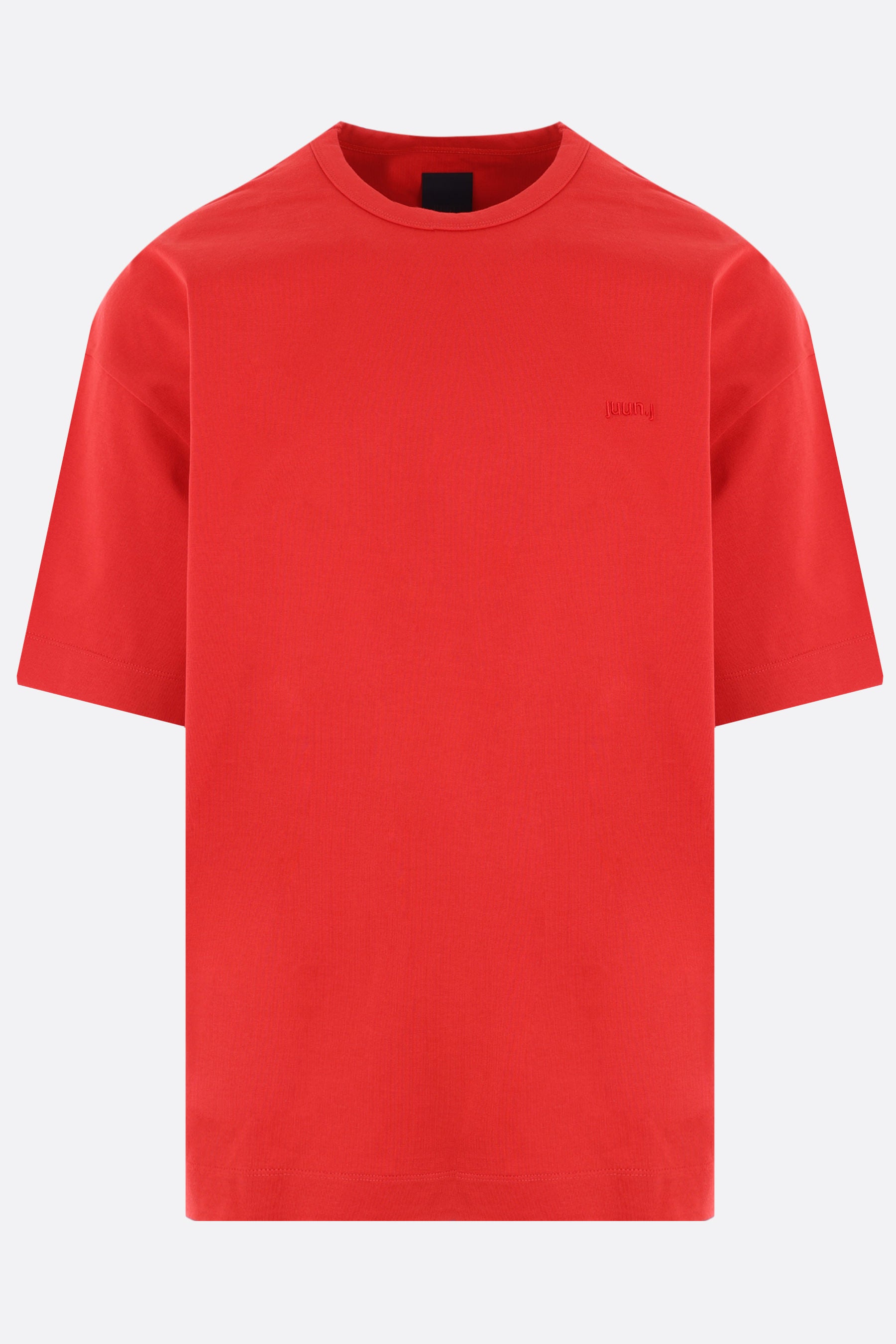 t-shirt oversize in cotone ricamo logo