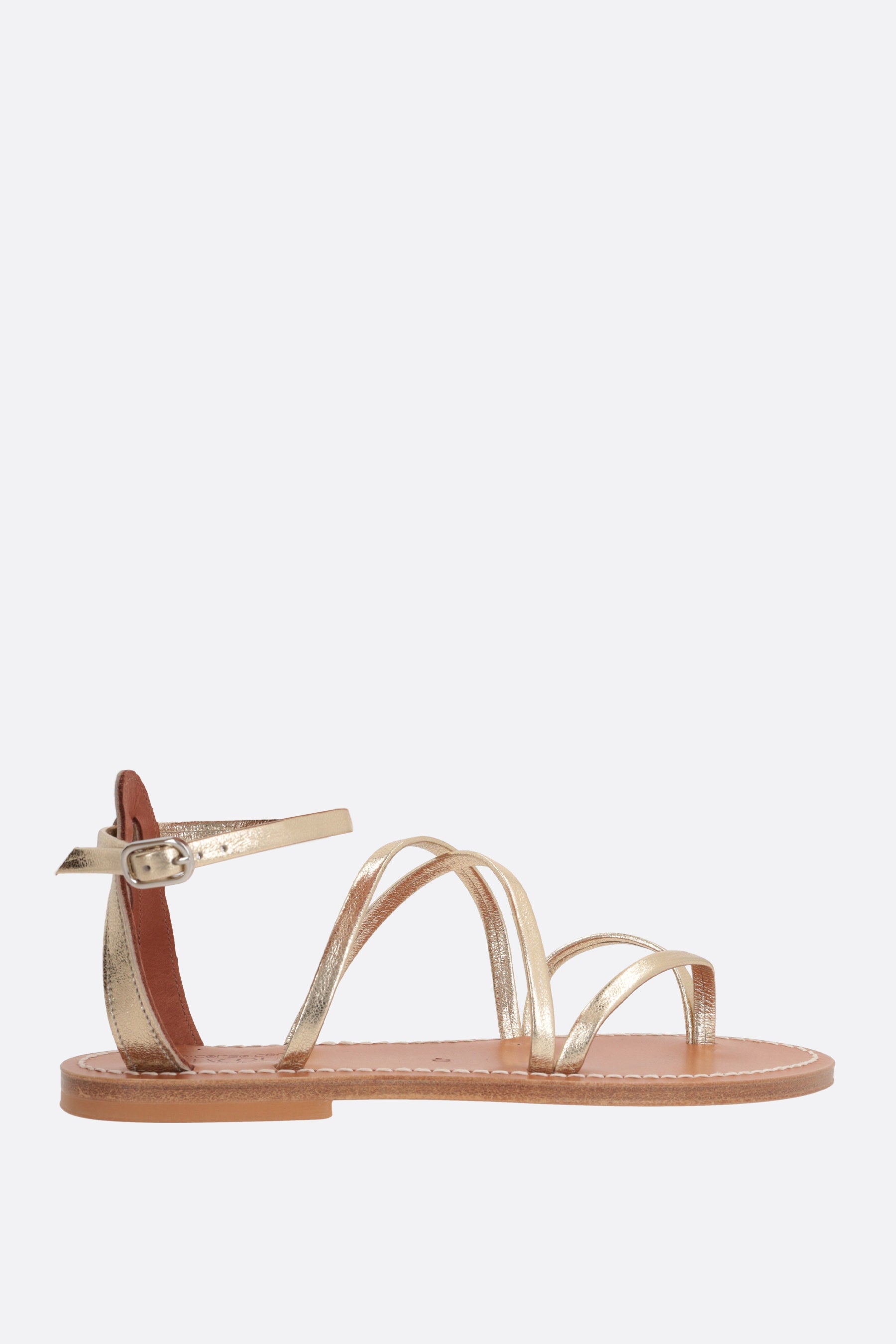 Epicure laminated leather thong sandals