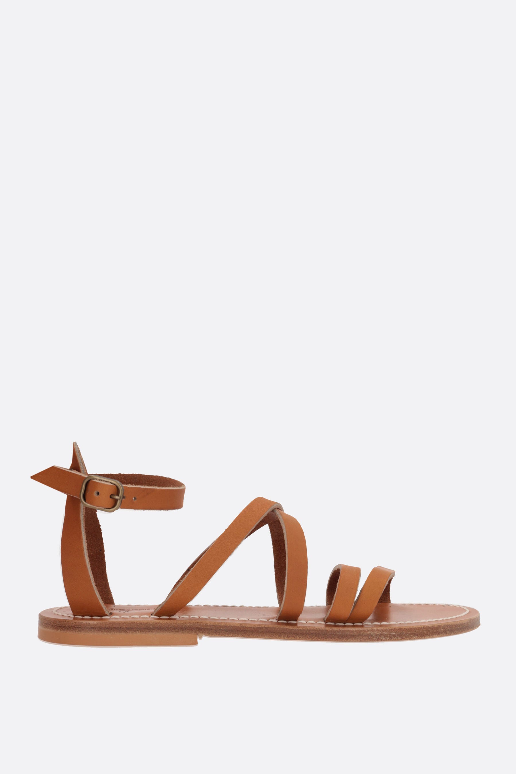 Epicure smooth leather flat sandals