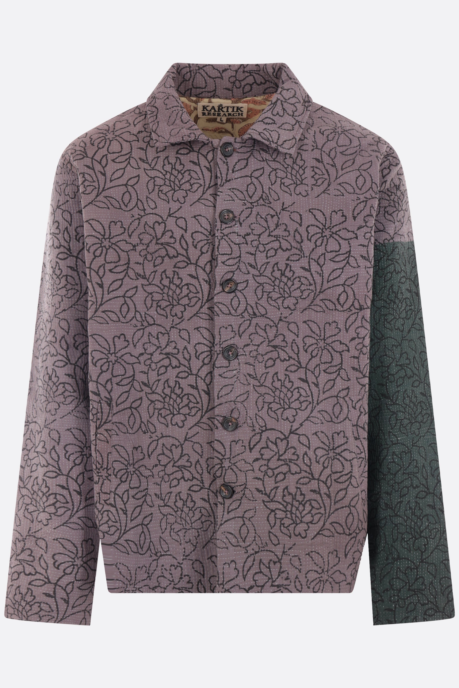 Kantha quilted cotton Chore coat