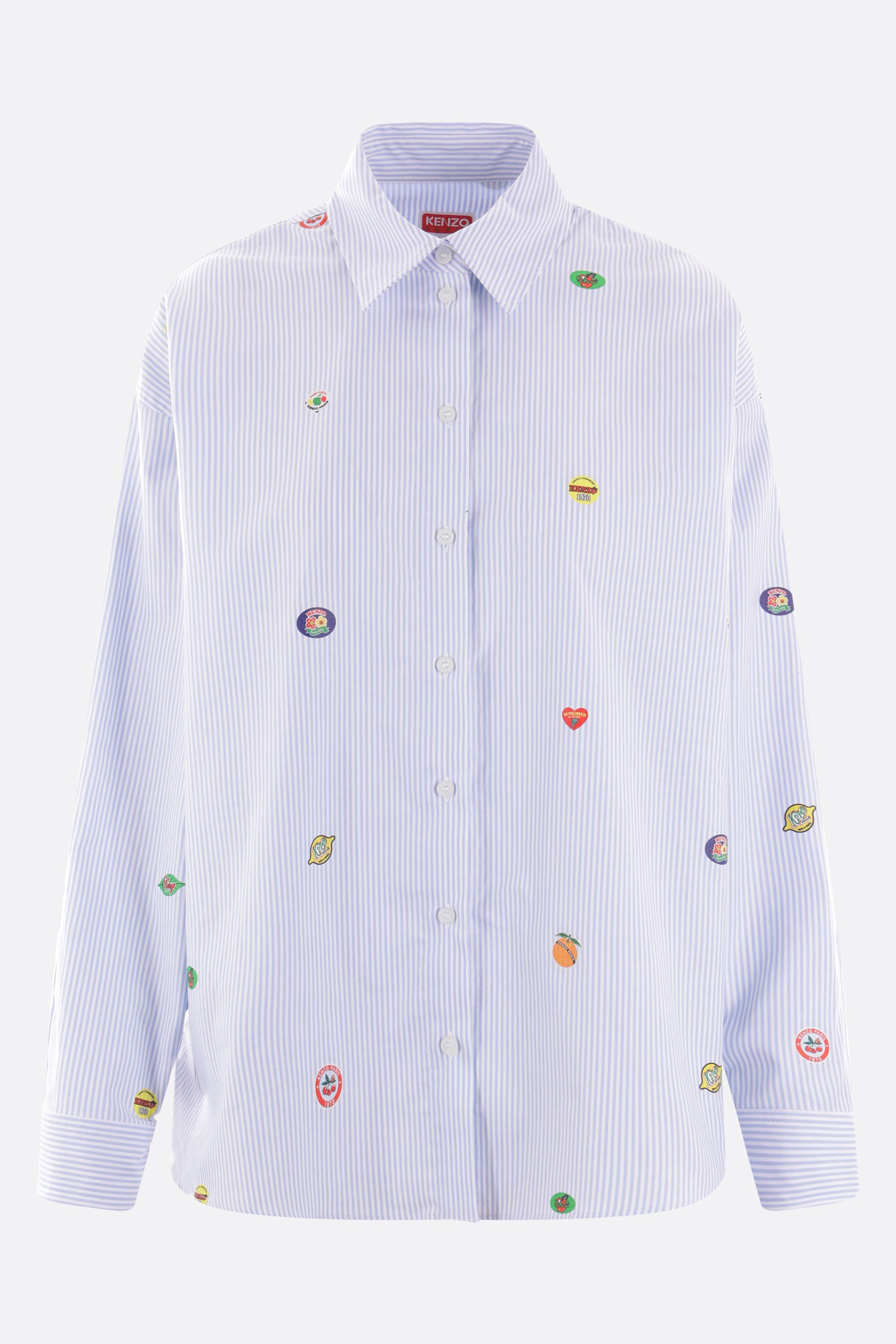 cotton shirt with Fruit Stickers prints