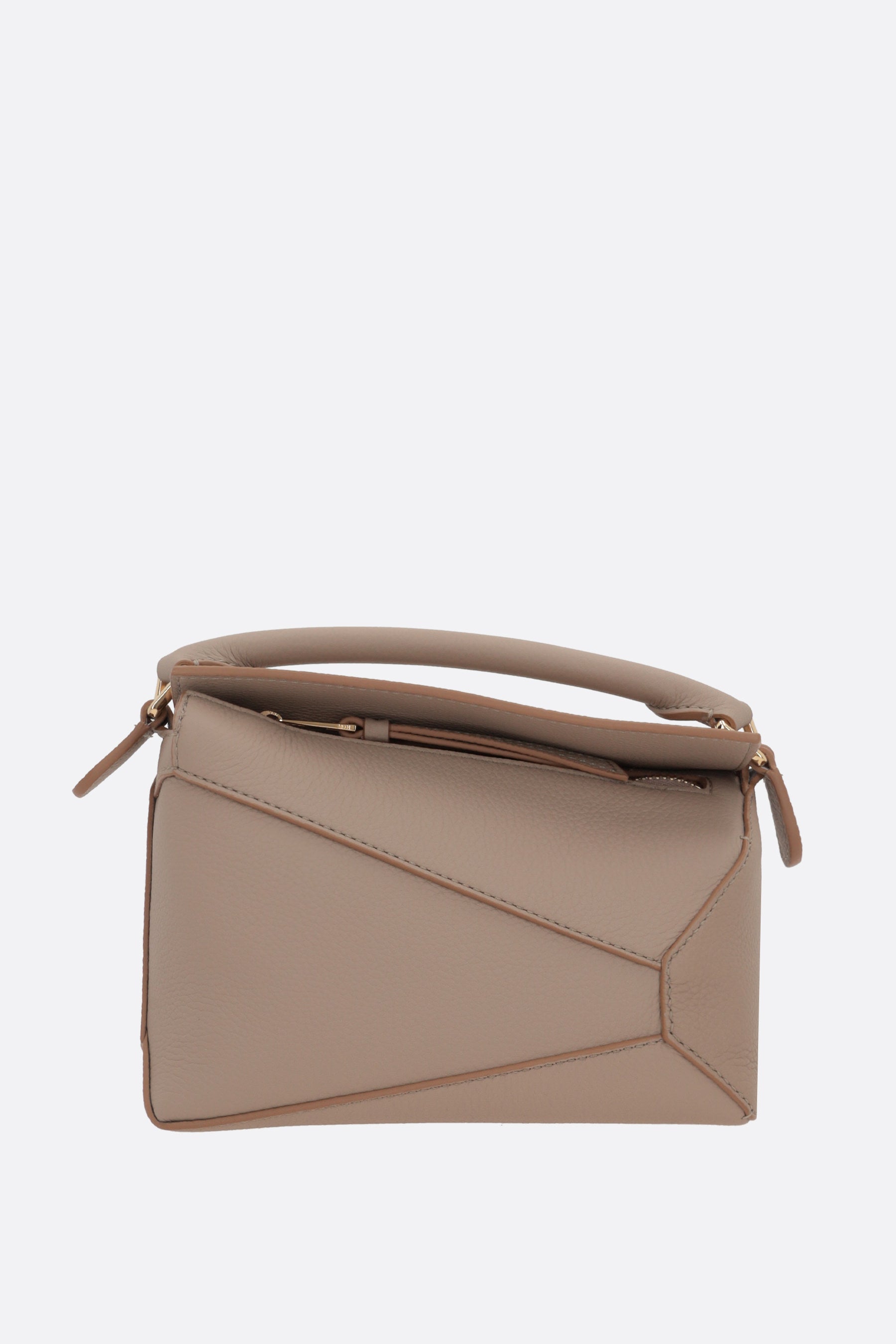 Puzzle mini grainy leather handbag