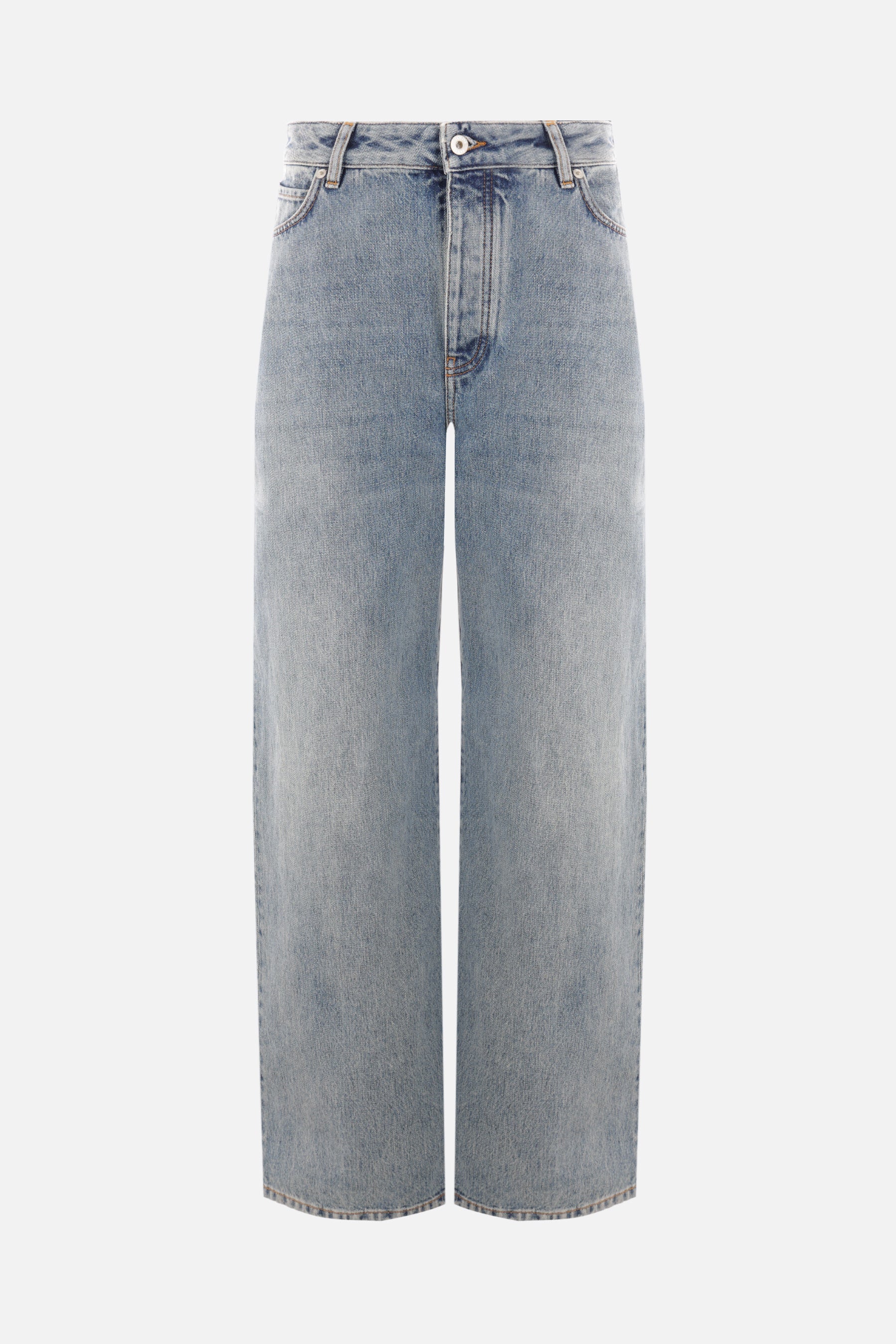 denim high-waisted jeans