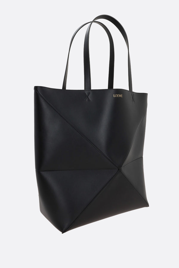 Puzzle Fold large smooth leather tote bag