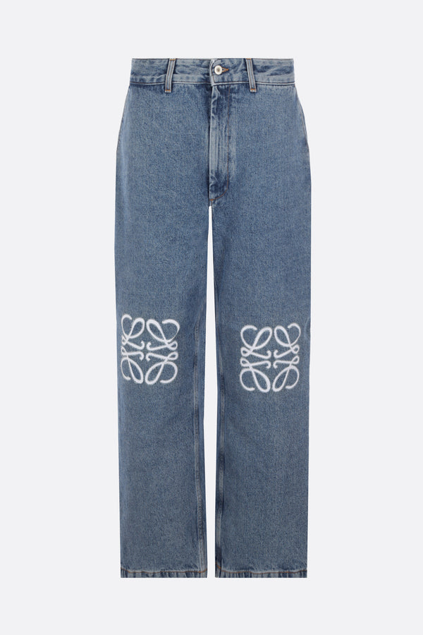 Anagram denim oversize baggy-fit jeans