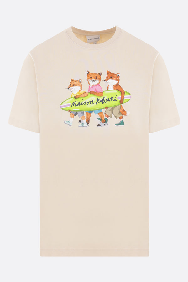 t-shirt in cotone stampa logo Surfing Foxes