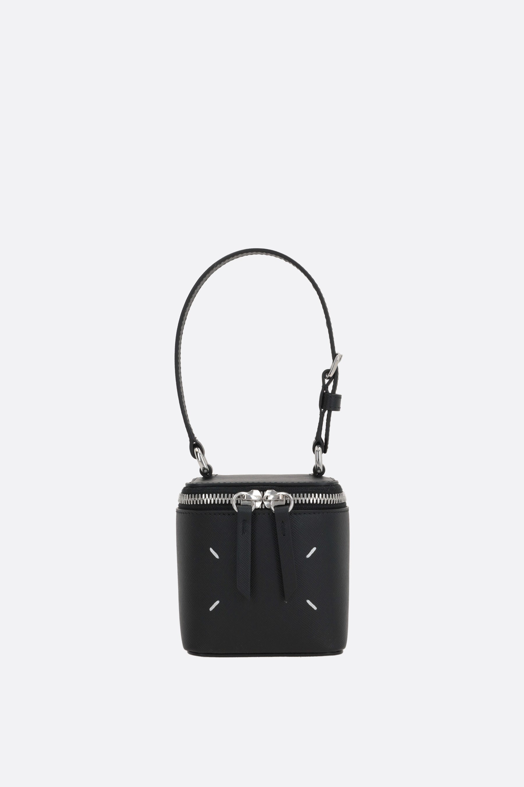 Mini Box textured leather handbag