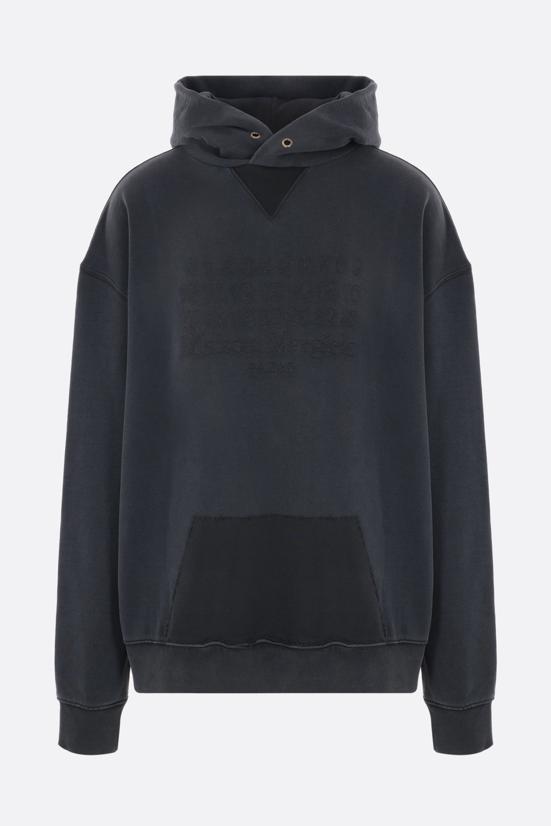 jersey oversized hoodie with numeric logo stitches