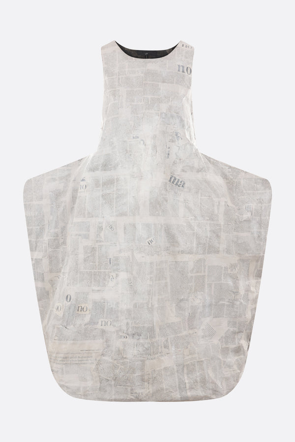 Puppet crinkled paper-covered sleeveless dress