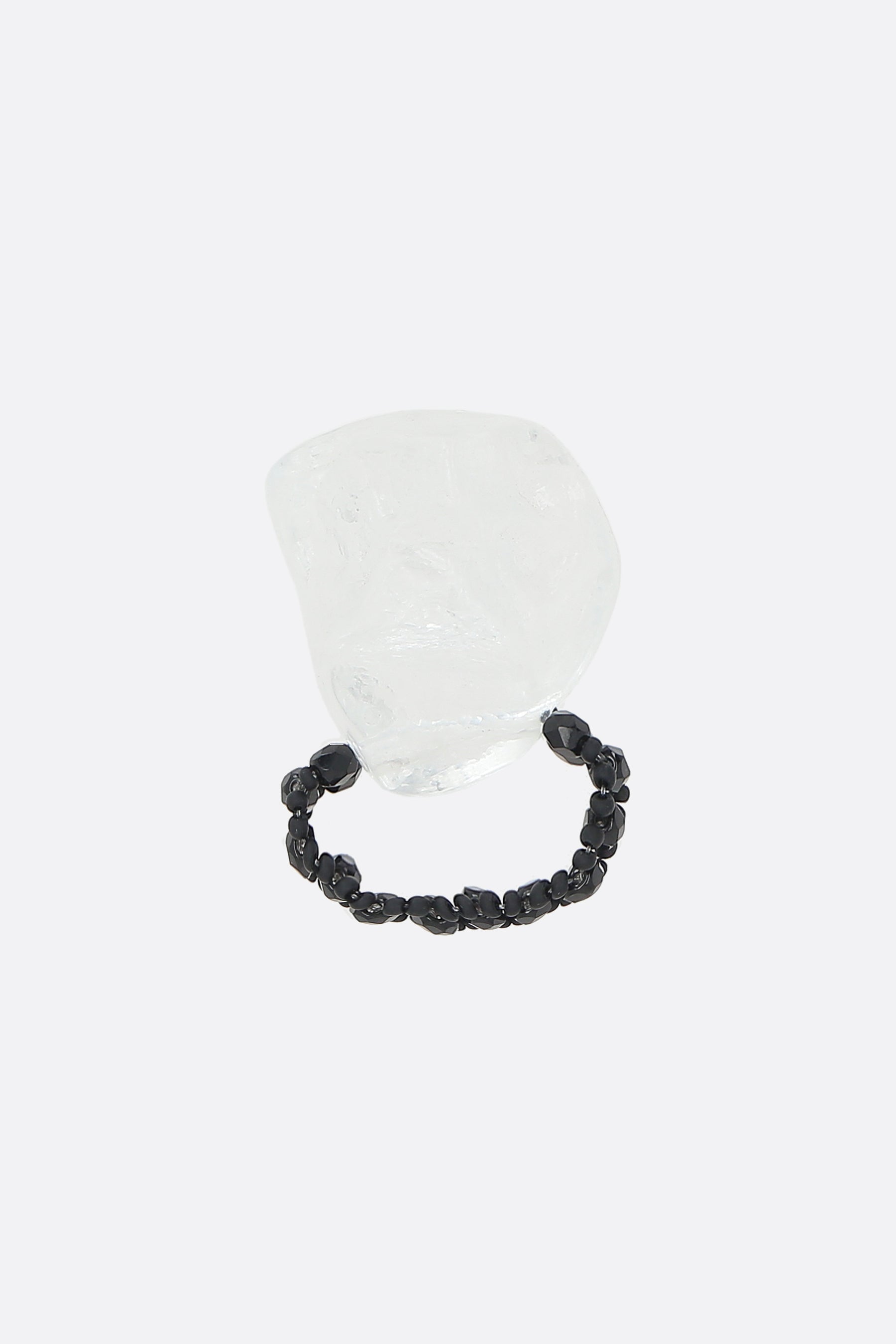 resin crystal-embellished ring