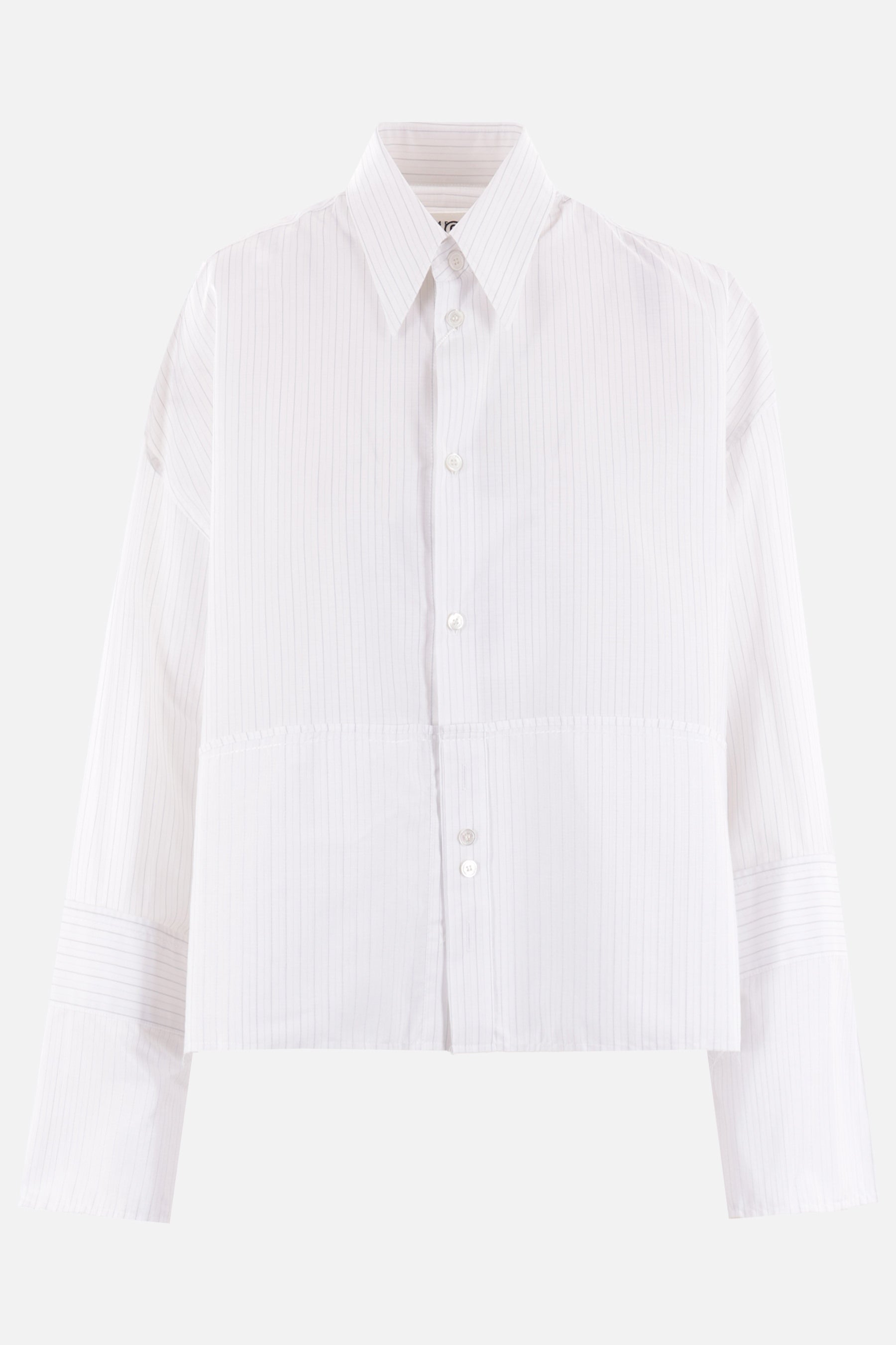 camicia cropped oversize in popeline
