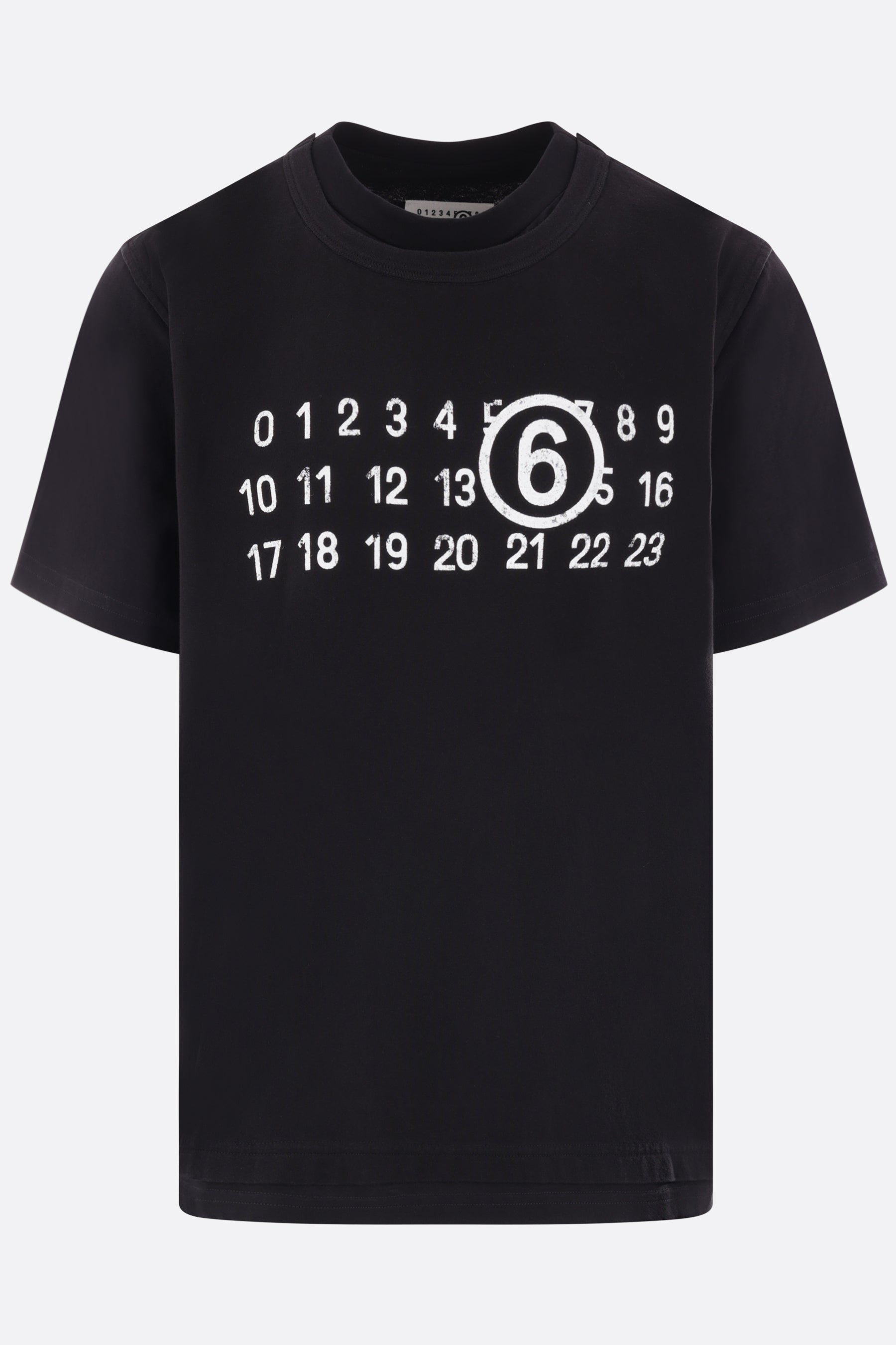 t-shirt in cotone stampa logo numerica