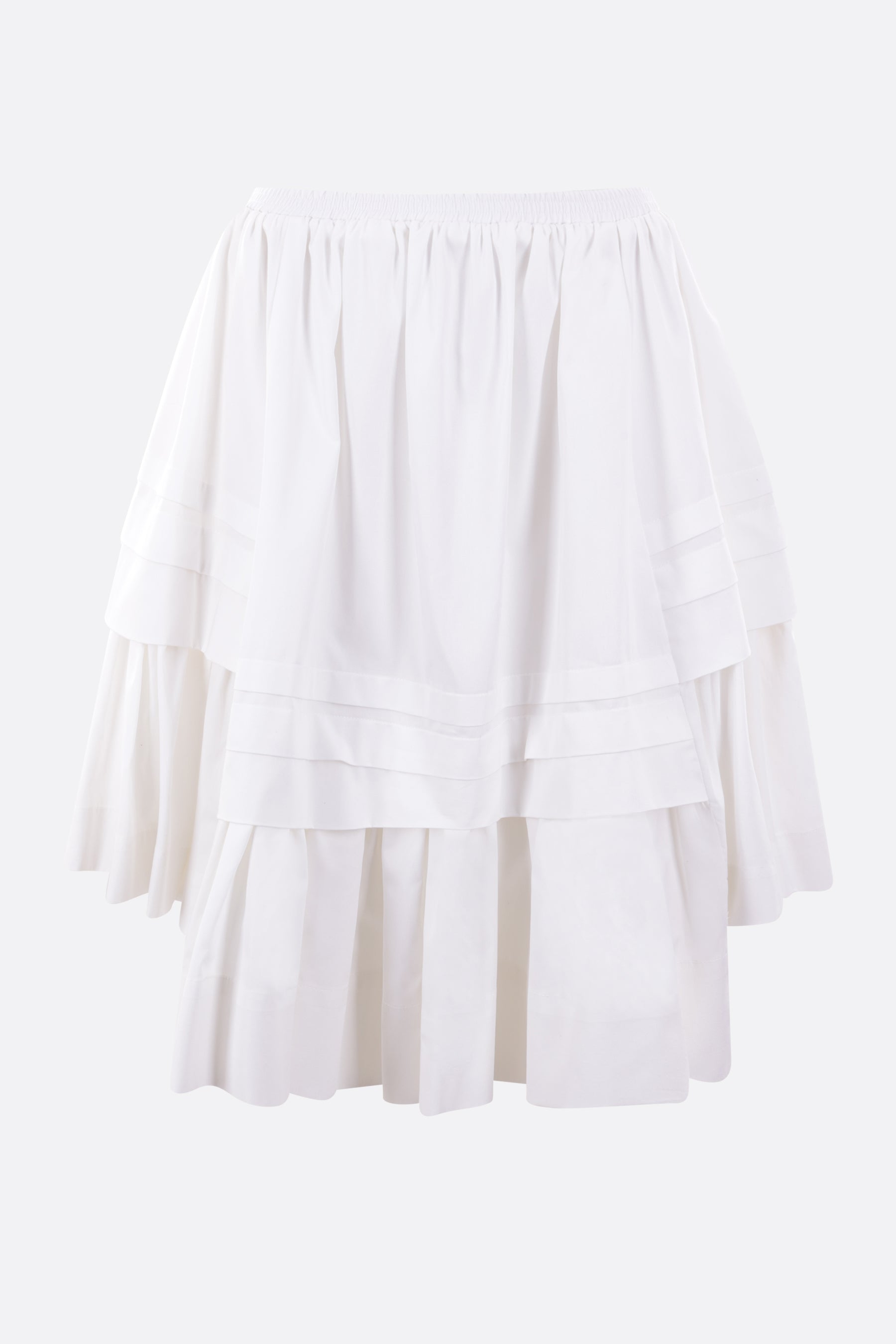 Rosemary flounced cotton miniskirt