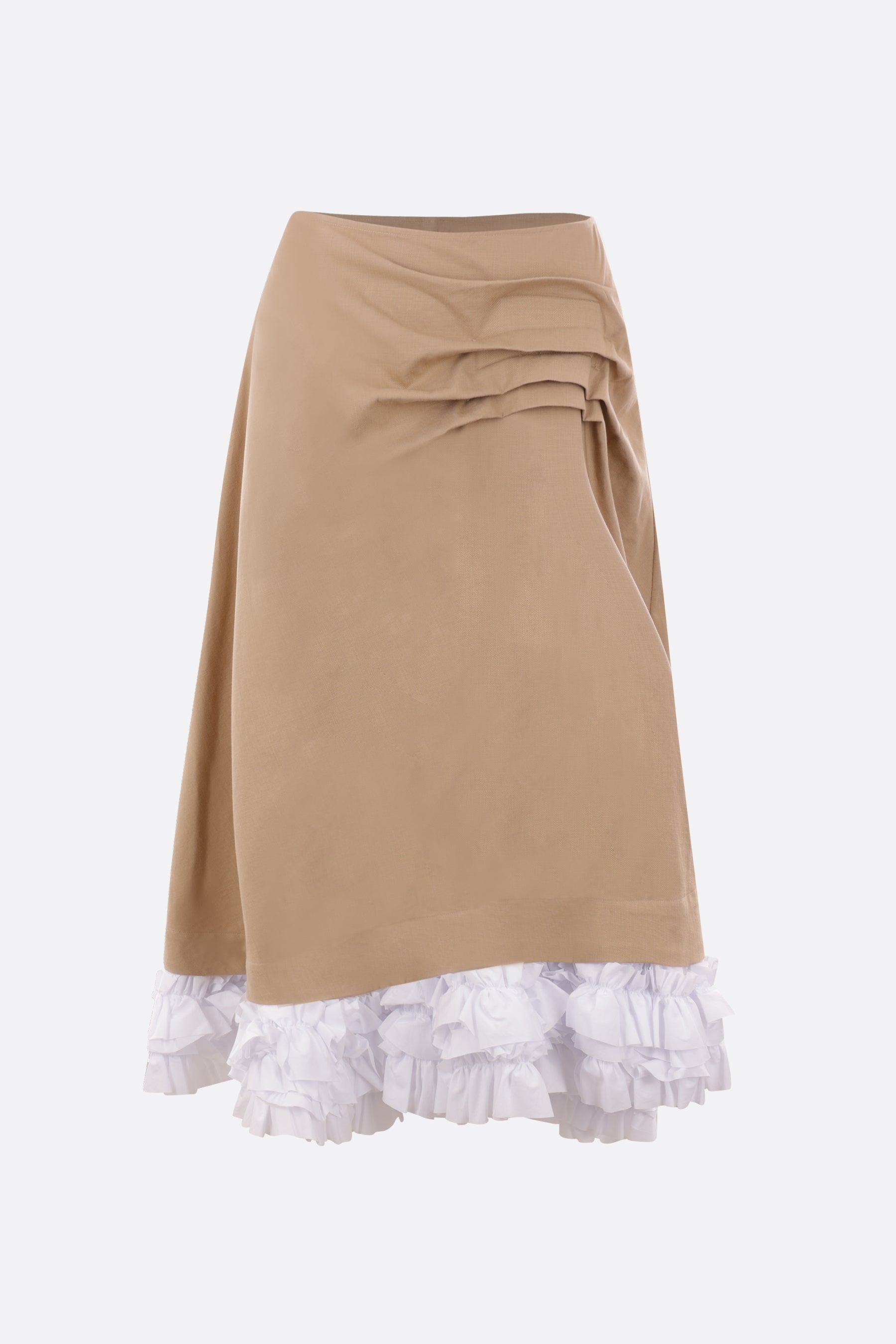 Jules ruched cotton skirt
