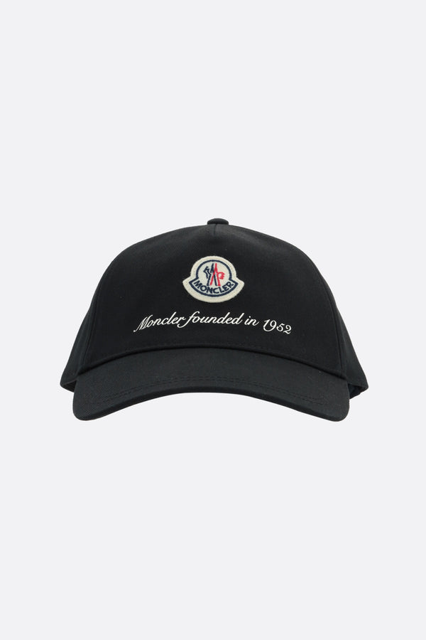 logo patch gabardine baseball cap